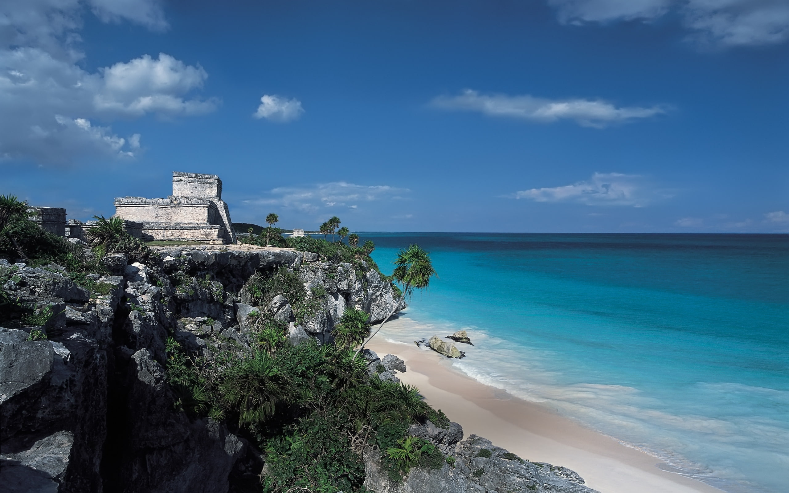 mexico, 2K, beach, sea, tulum, HD Wallpaper