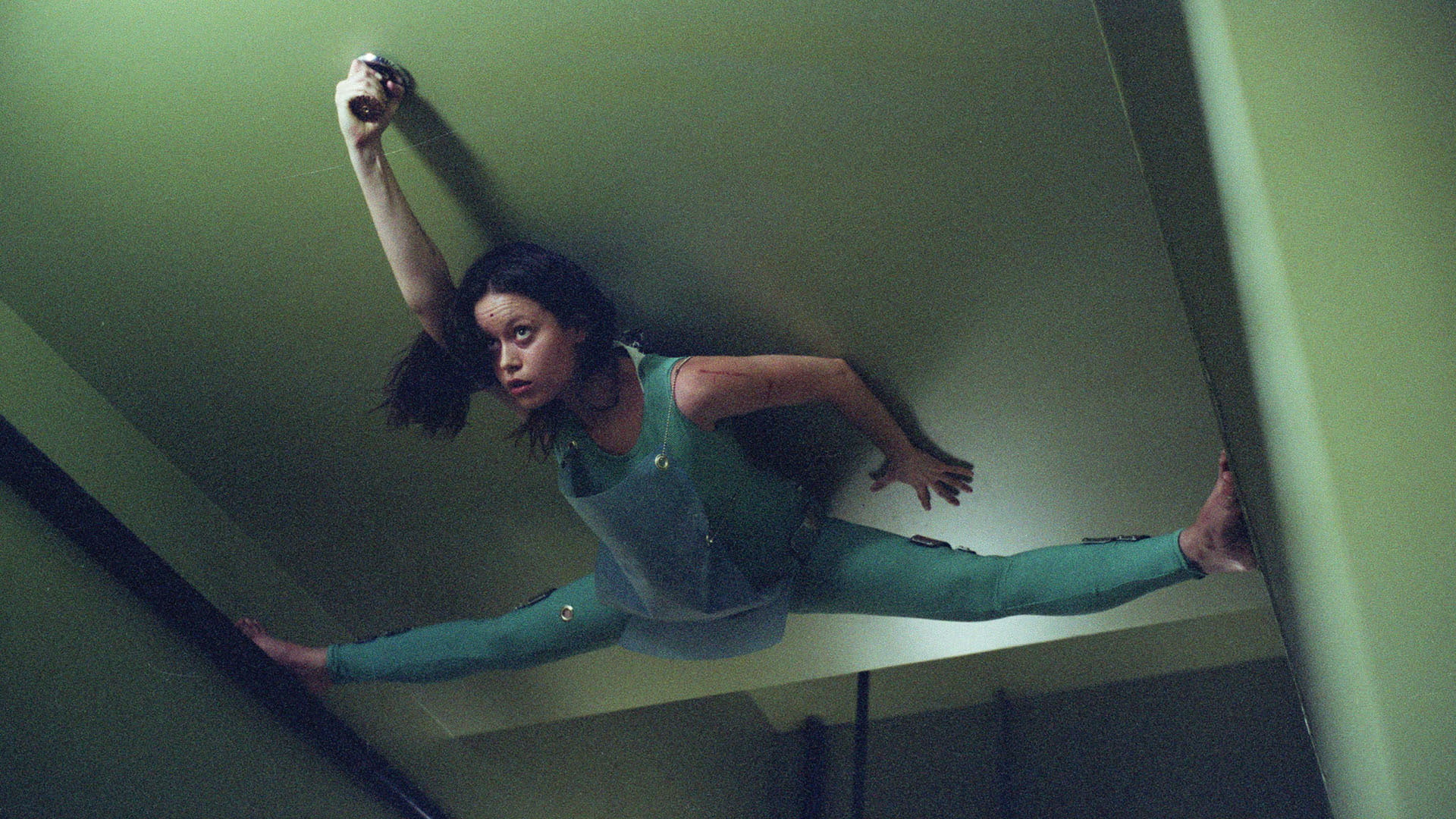 1080P, point, women, glau, s, green, hd, stretch, suit, brunette, movies, firefly, hang, serenity, summer, HD Wallpaper