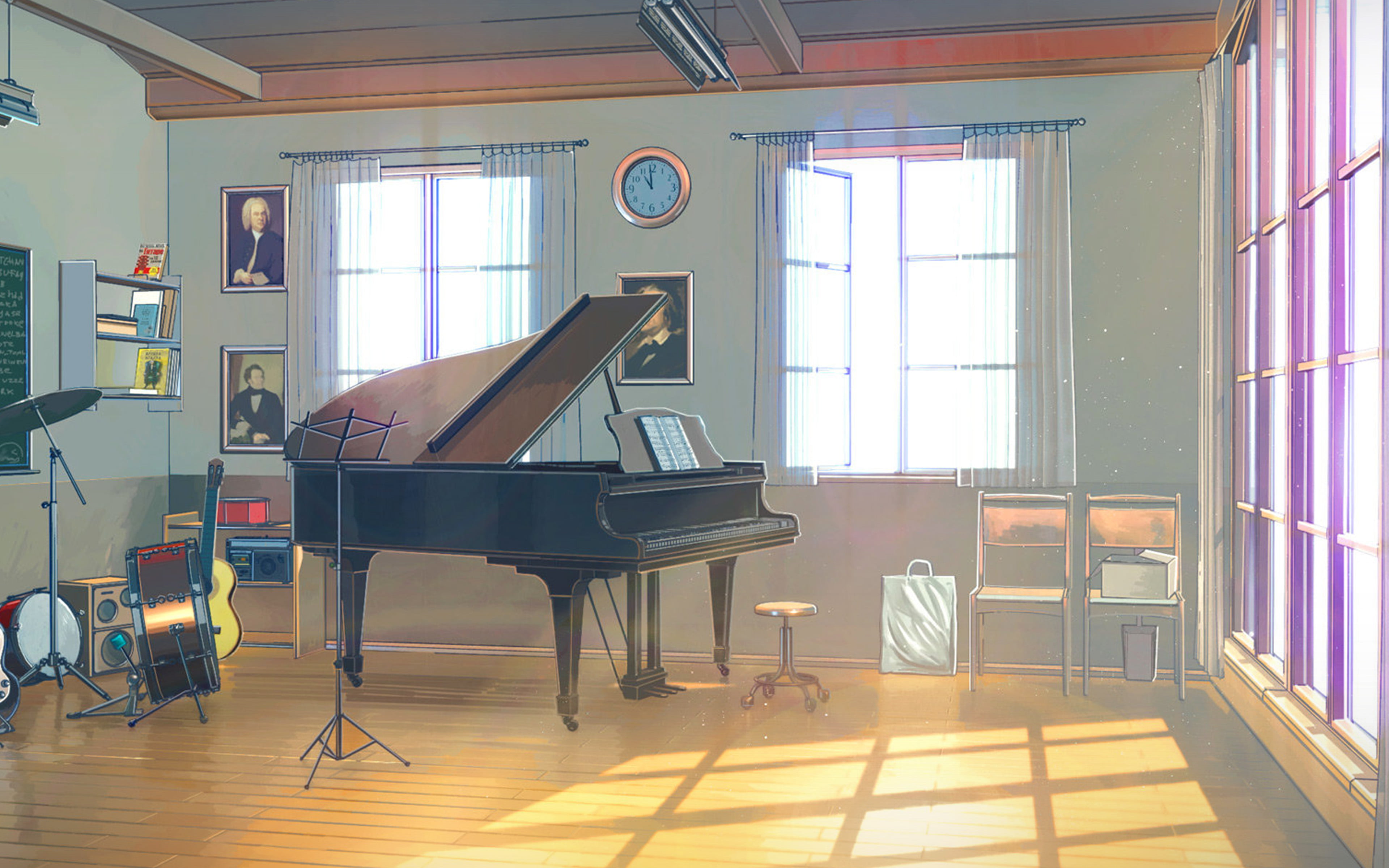 chebynkin, arseniy, art, musical instrument, sunlight, grand piano, flooring, home interior, room, wood, musical equipment, architecture, indoors, no people, HD Wallpaper