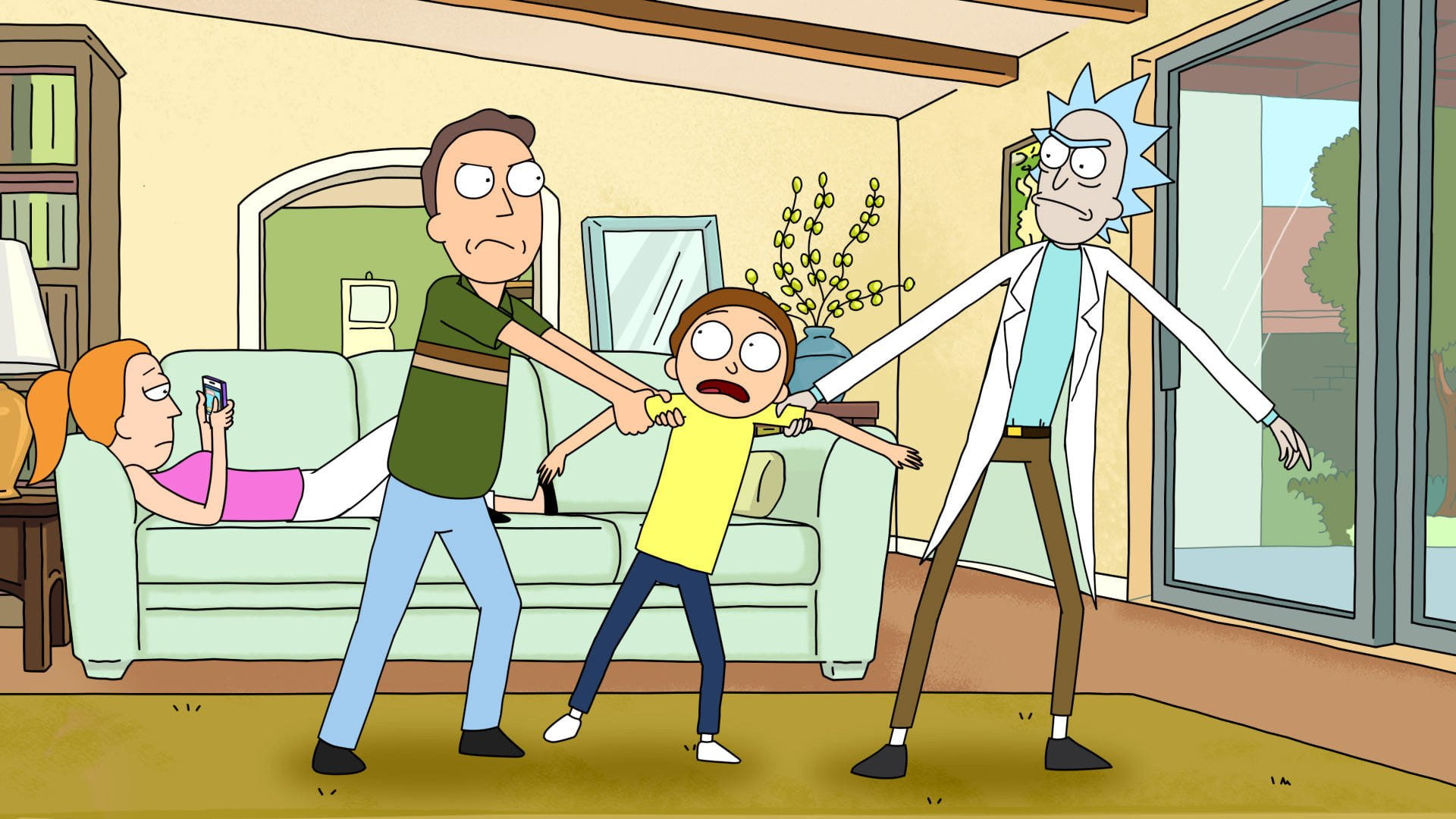Summer Smith, Jerry Smith, Rick and Morty, Rick Sanchez, 1080P, TV Show, Morty Smith, HD Wallpaper