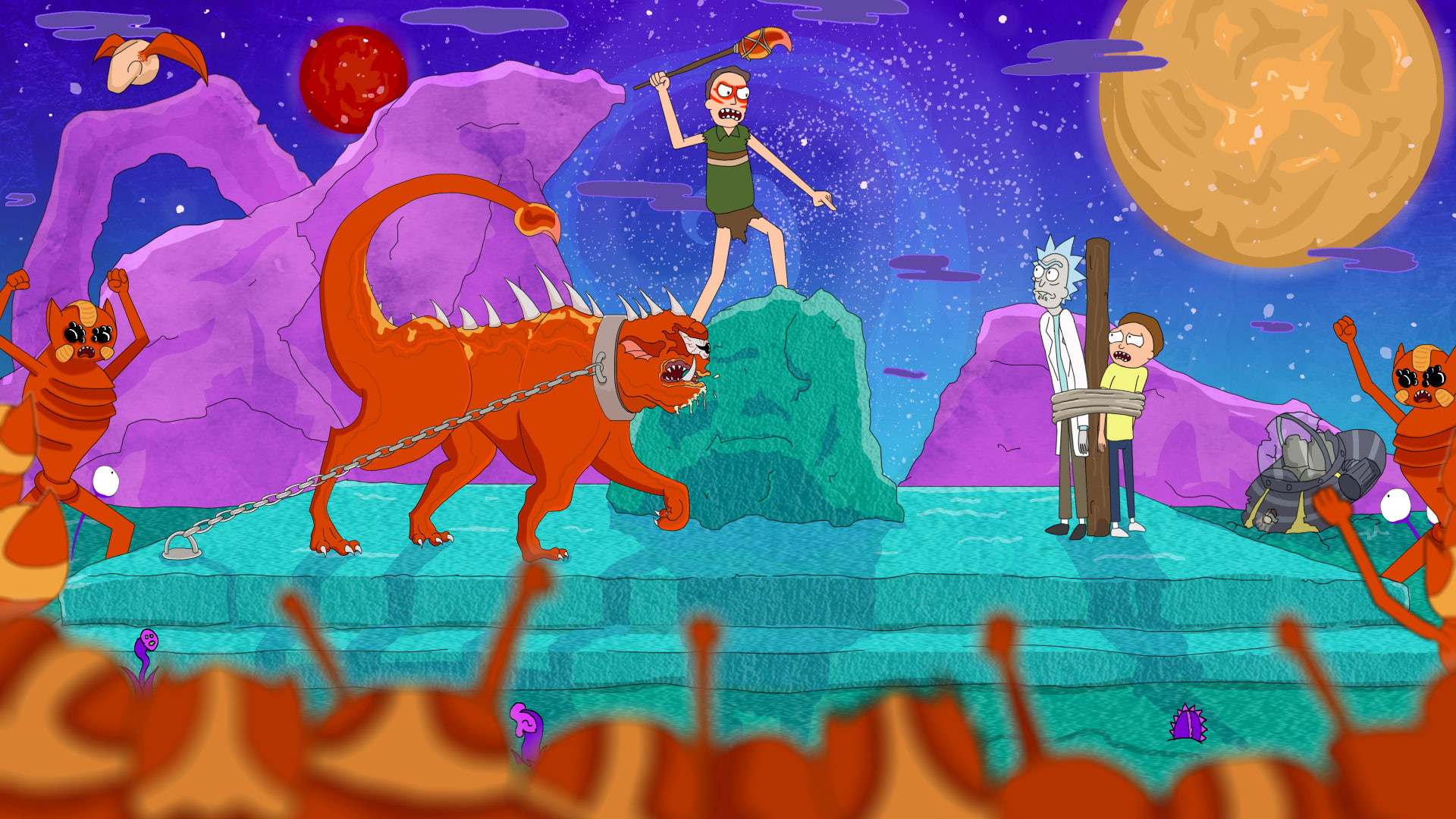 1080P, Rick and Morty, Jerry Smith, TV Show, Morty Smith, Rick Sanchez, HD Wallpaper