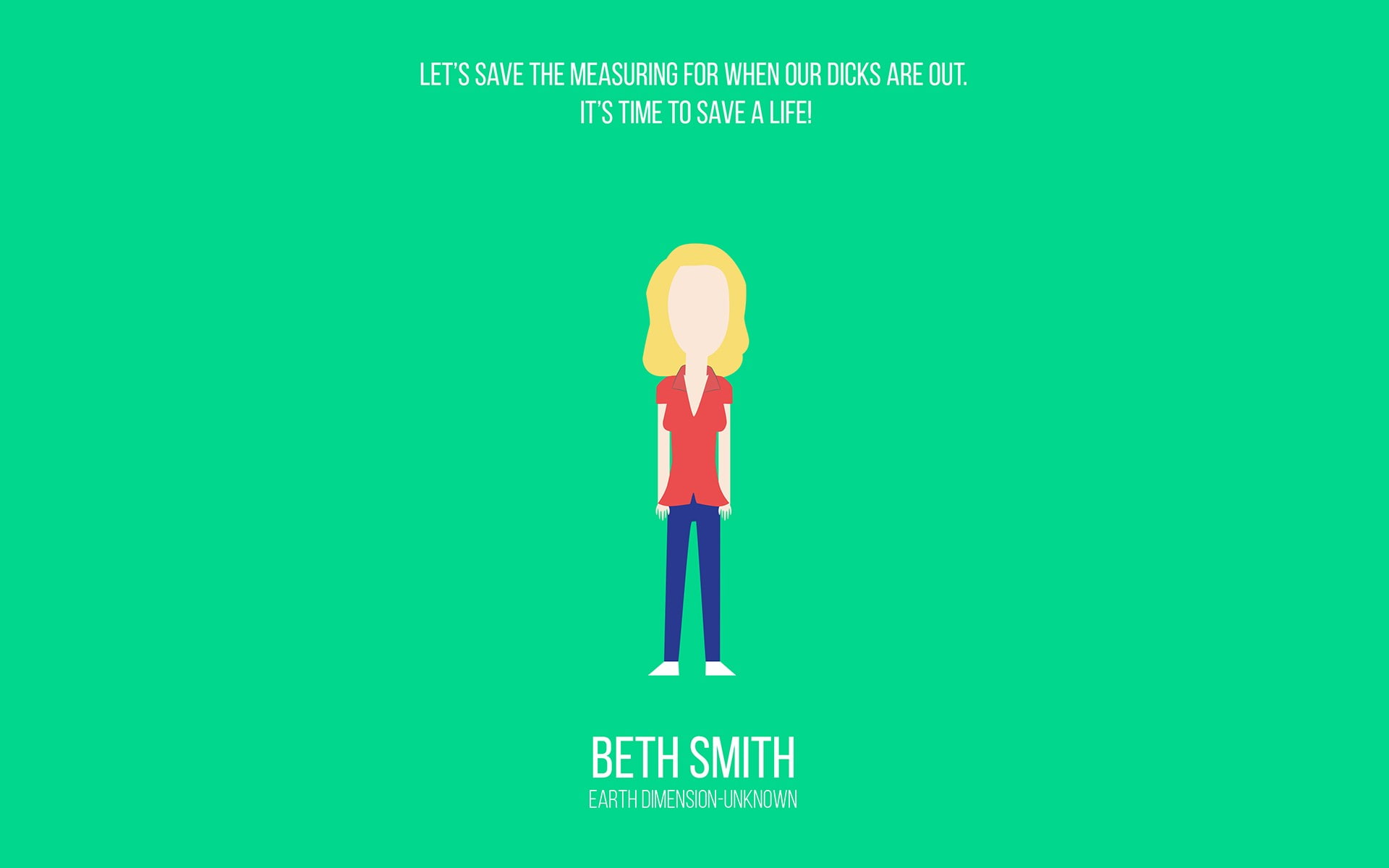 cartoon, minimalism, Beth Smith, 1080P, Rick and Morty, HD Wallpaper