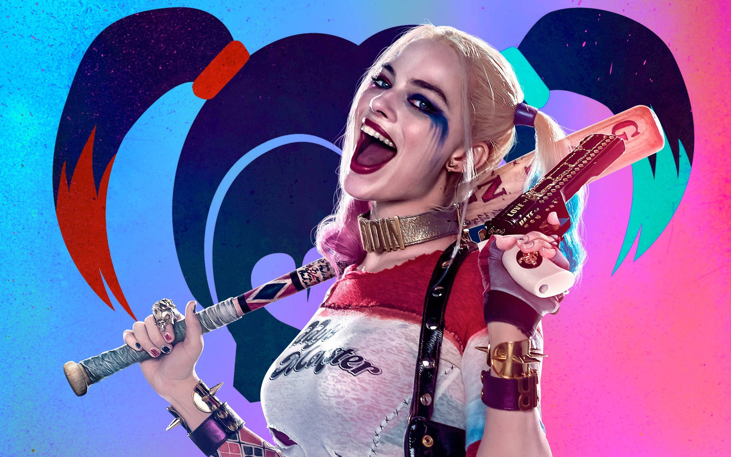 Margot Robbie, 2K, actress, Harley Quinn, Blonde, Comic Books, HD Wallpaper