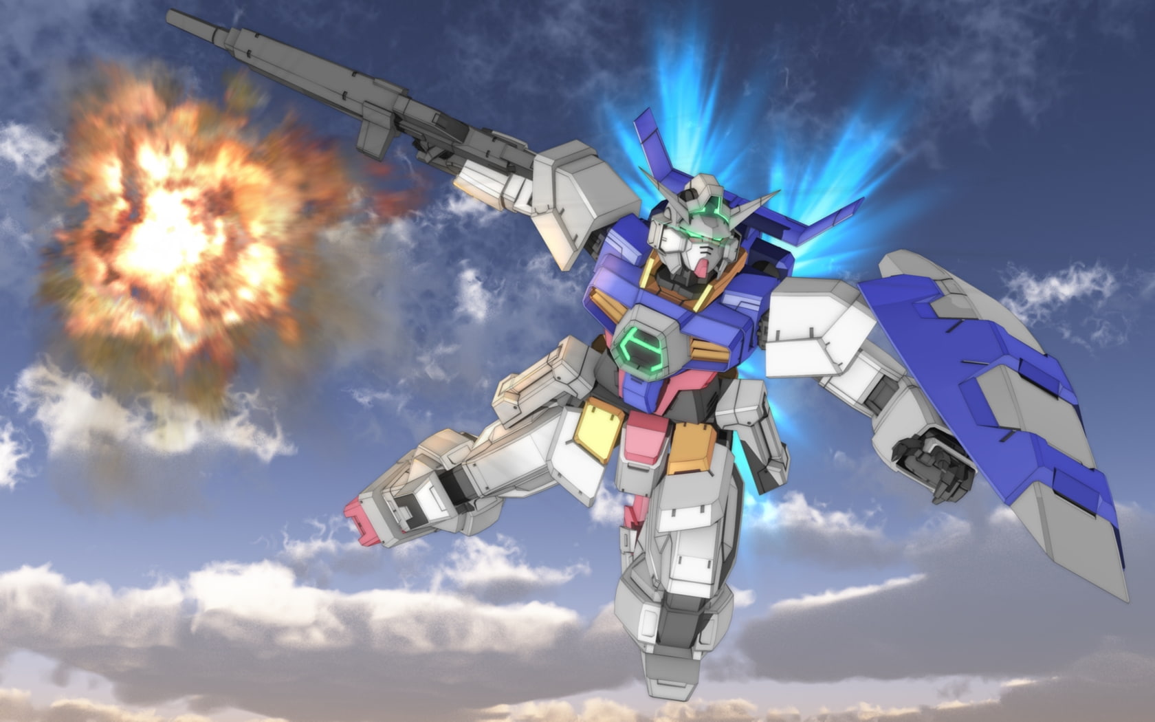 weapon, mobile, age, clouds, age 1, zefai, gundam, mecha, tagme, sky, suit, 720P, gun, HD Wallpaper