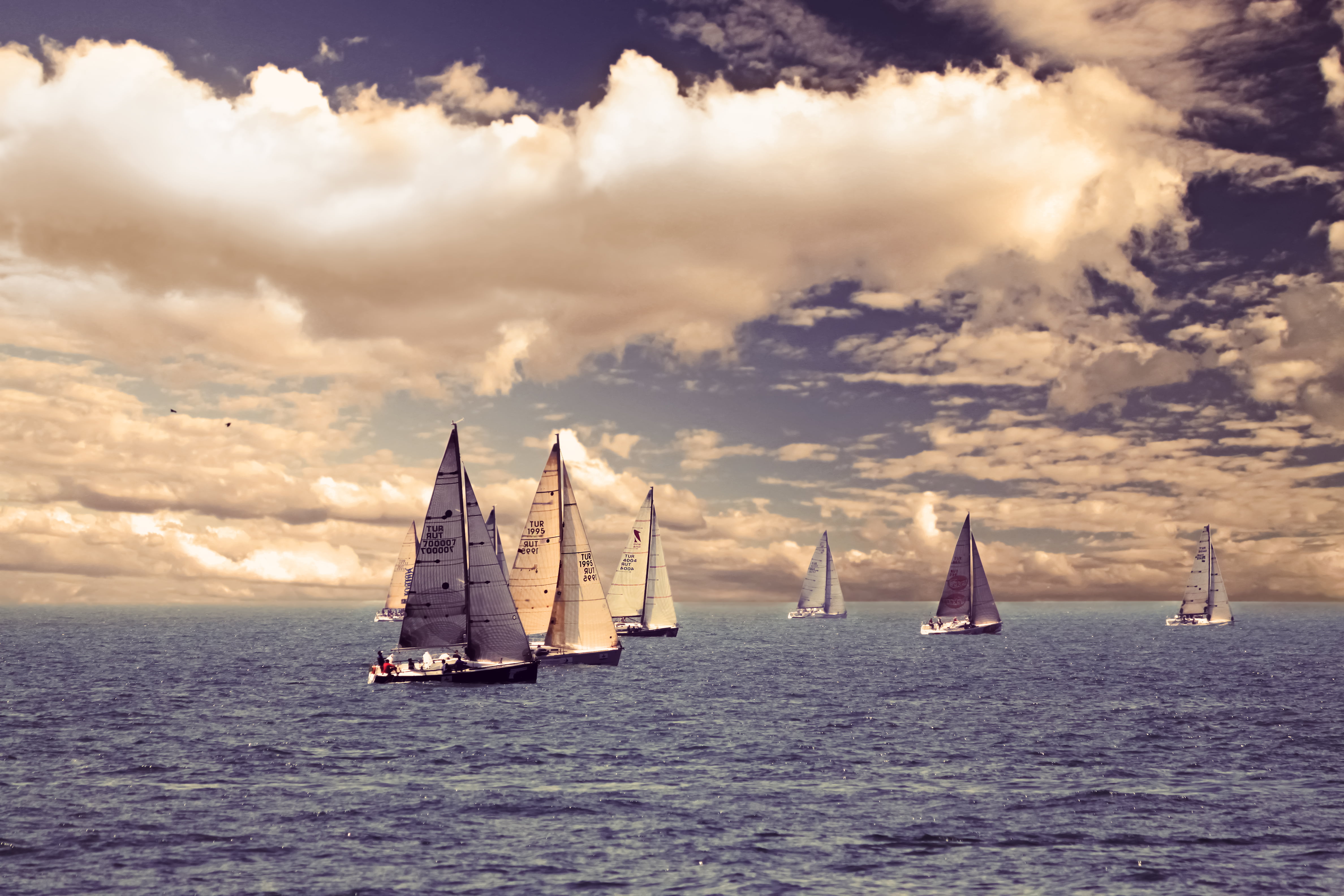 adventure, sail, sailboat, clouds, sport, sailing Ship, body of water, yachting, yacht, sky, body, regatta, travel, 4K, sails, nature, sea, SEASCAPE, NWN, HD Wallpaper
