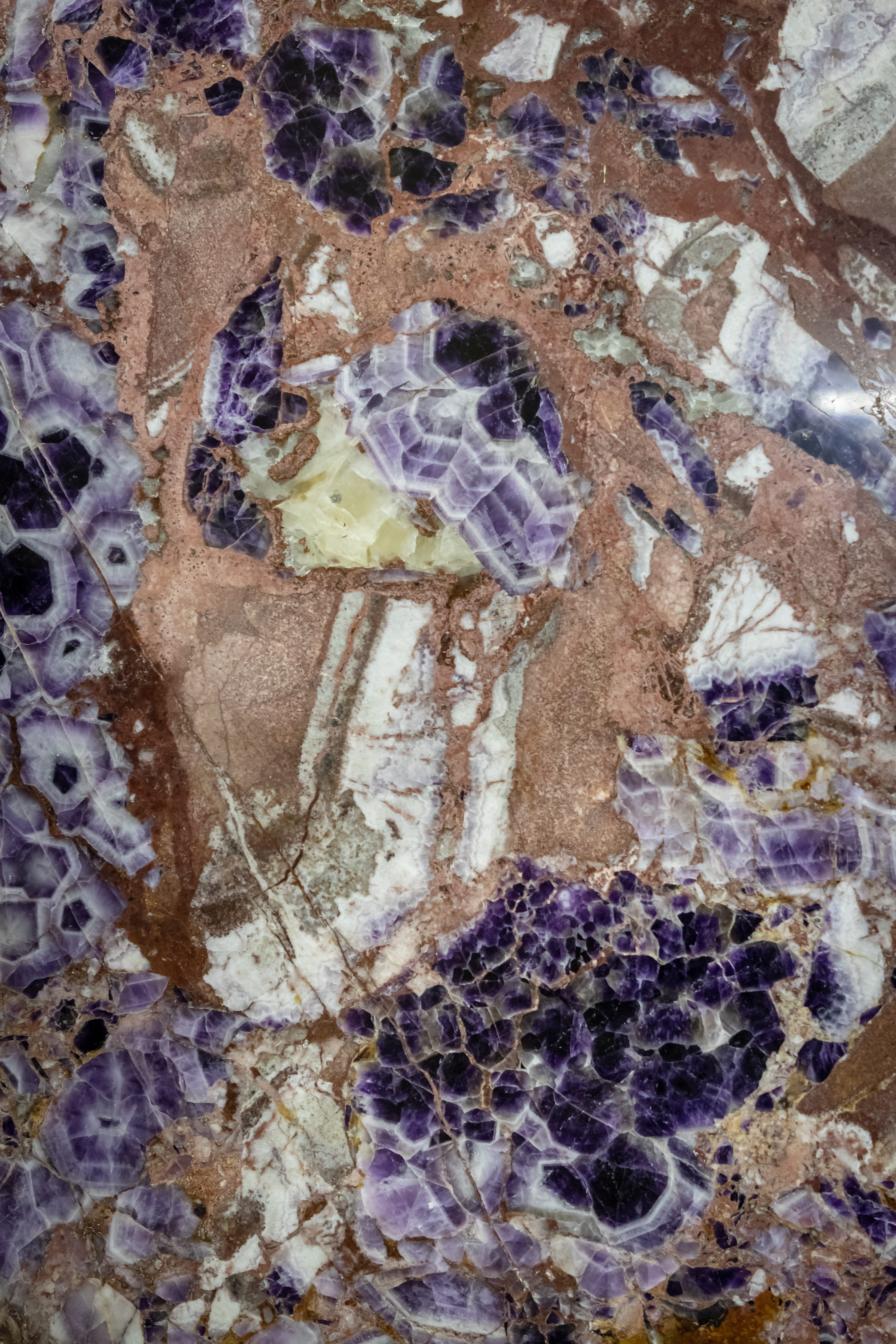solid, close-up, purple, indoors, rock - object, amethyst, textured, rock, pattern, freshness, gemstone, accessories, 5K, water, geology, full frame, mineral, Phone HD Wallpaper