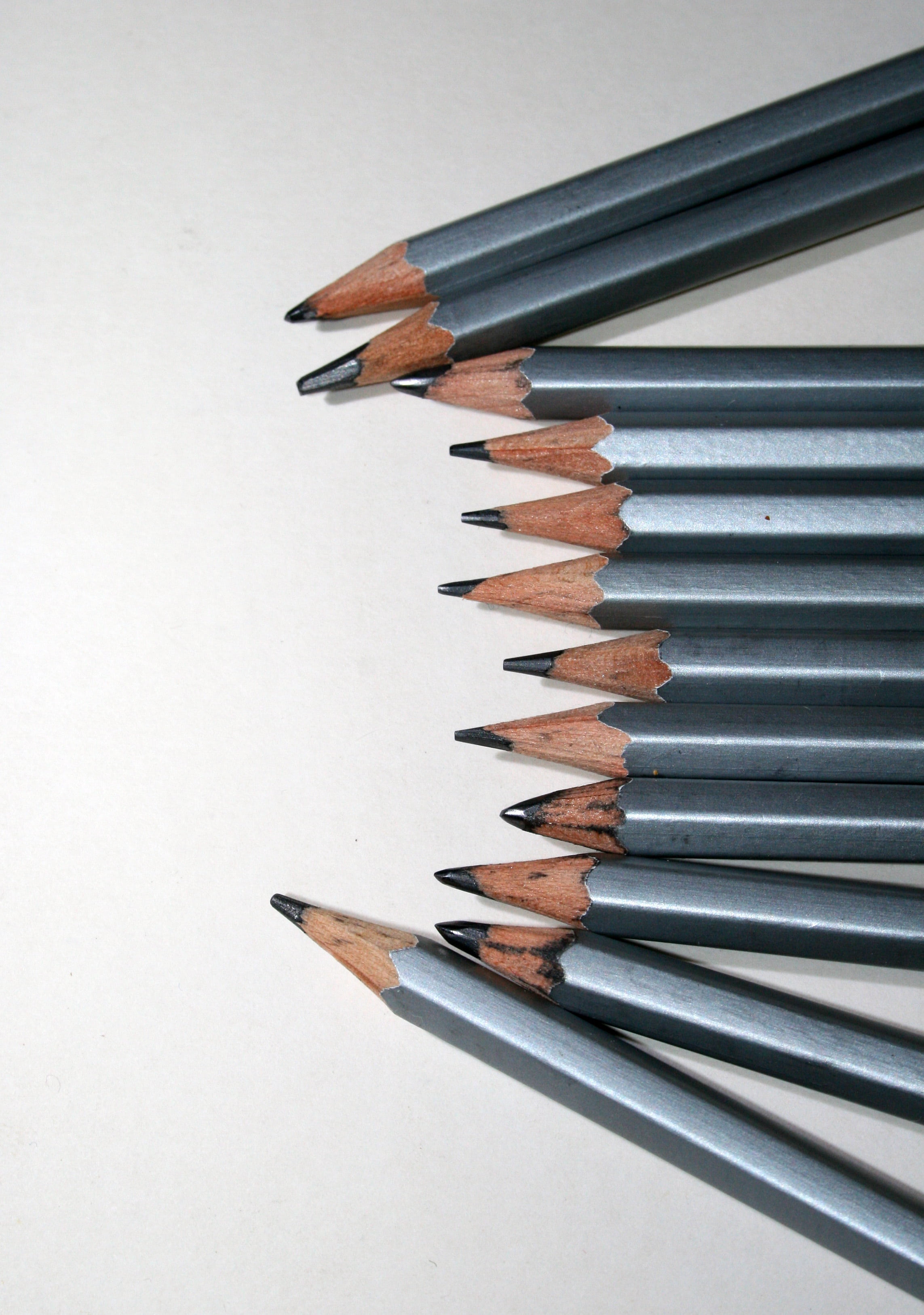art and craft, variety, colored pencil, in a row, used, variation, arrangement, pencils, close-up, 2K, white background, no people, indoors, pencil, writing instrument, Phone HD Wallpaper