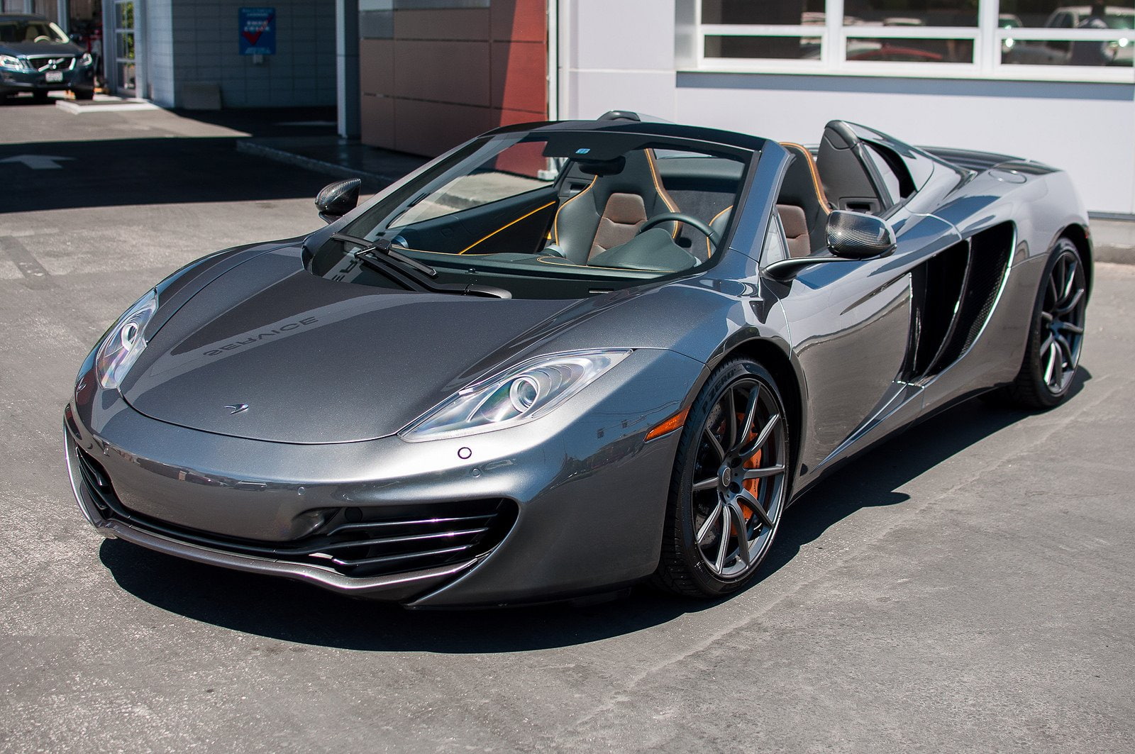 12c, supercar, 720P, spider, graphite, grey, color, mp4, mclaren, HD Wallpaper