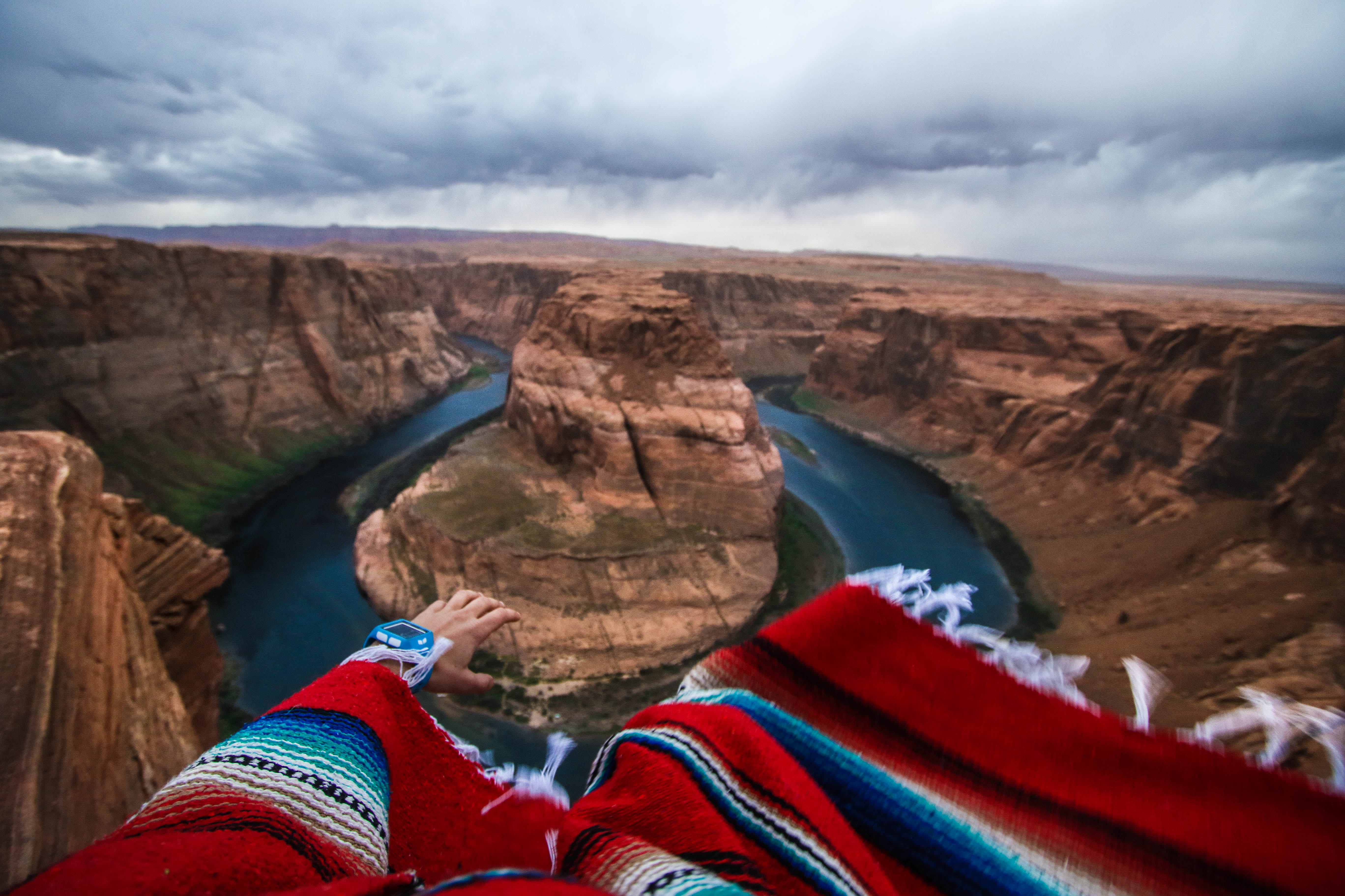 nature, body part, landscape, rock - object, cloud - sky, river, human leg, rocks, clothing, leisure activity, one person, moody, rock formation, human foot, HD Wallpaper