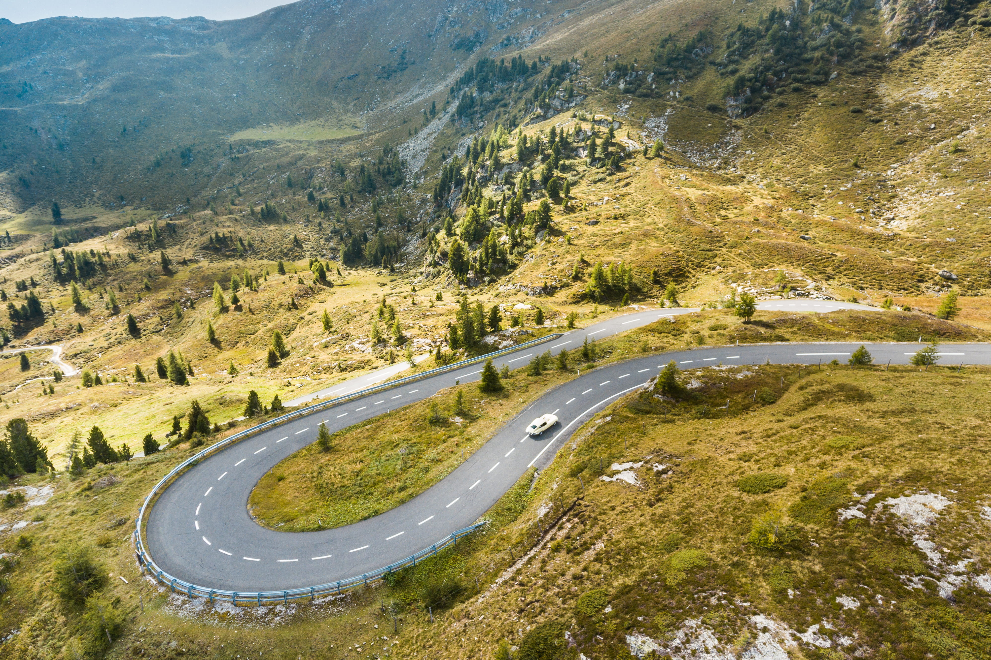 mountain, tranquility, aerial, from above, Fantastic, outdoors, non-urban scene, mode of transportation, beauty in nature, Nature, roads, summer, driving, HD Wallpaper