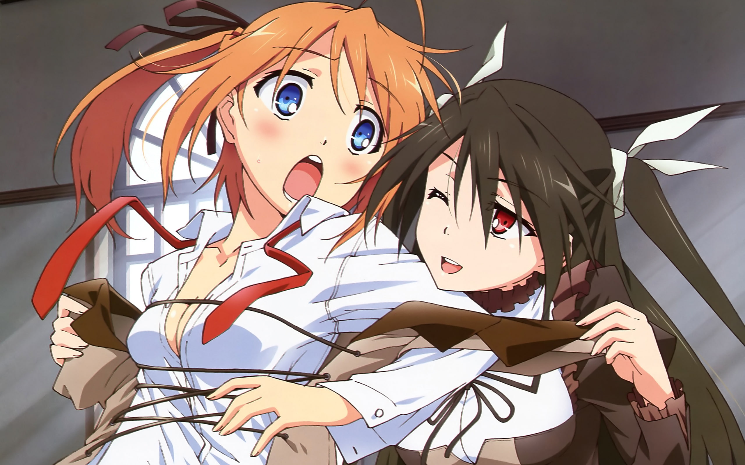 blue, subaru, 2K, orange, kanade, eyes, red, suzutsuki, mayo, hair, black, konoe, long, chiki, HD Wallpaper