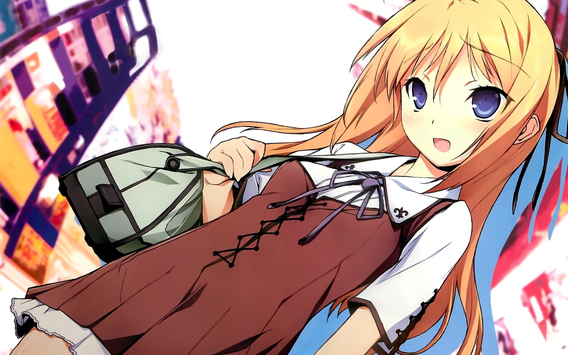 1080P, multi colored, day, Konoe Subaru, indoors, craft, female likeness, no people, hair, focus on foreground, nature, art and craft, Mayo Chiki!, representation, HD Wallpaper