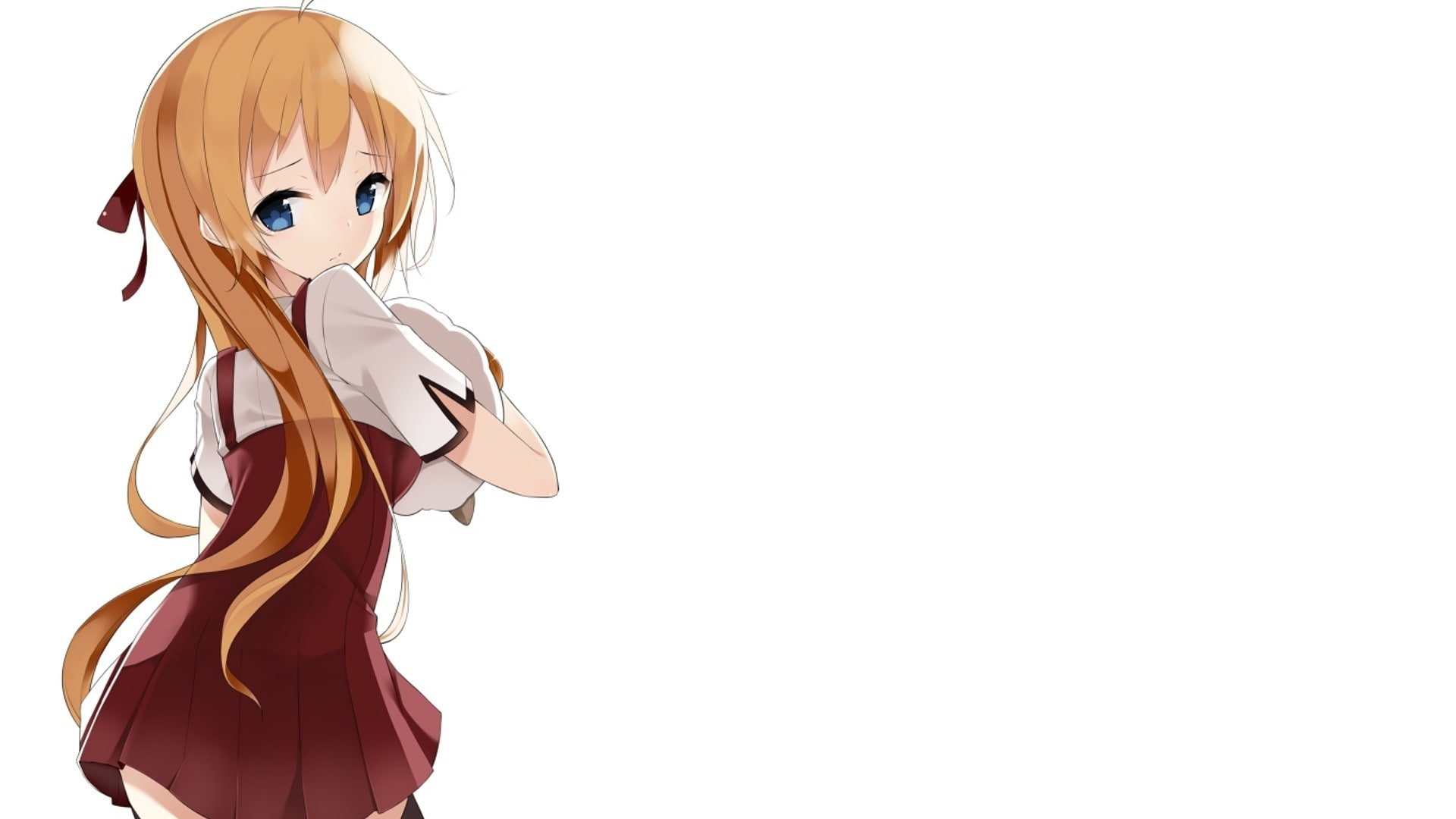 side view, representation, standing, arts culture and entertainment, copy space, cut out, women, Mayo Chiki!, blond hair, costume, hair, hairstyle, anime, HD Wallpaper