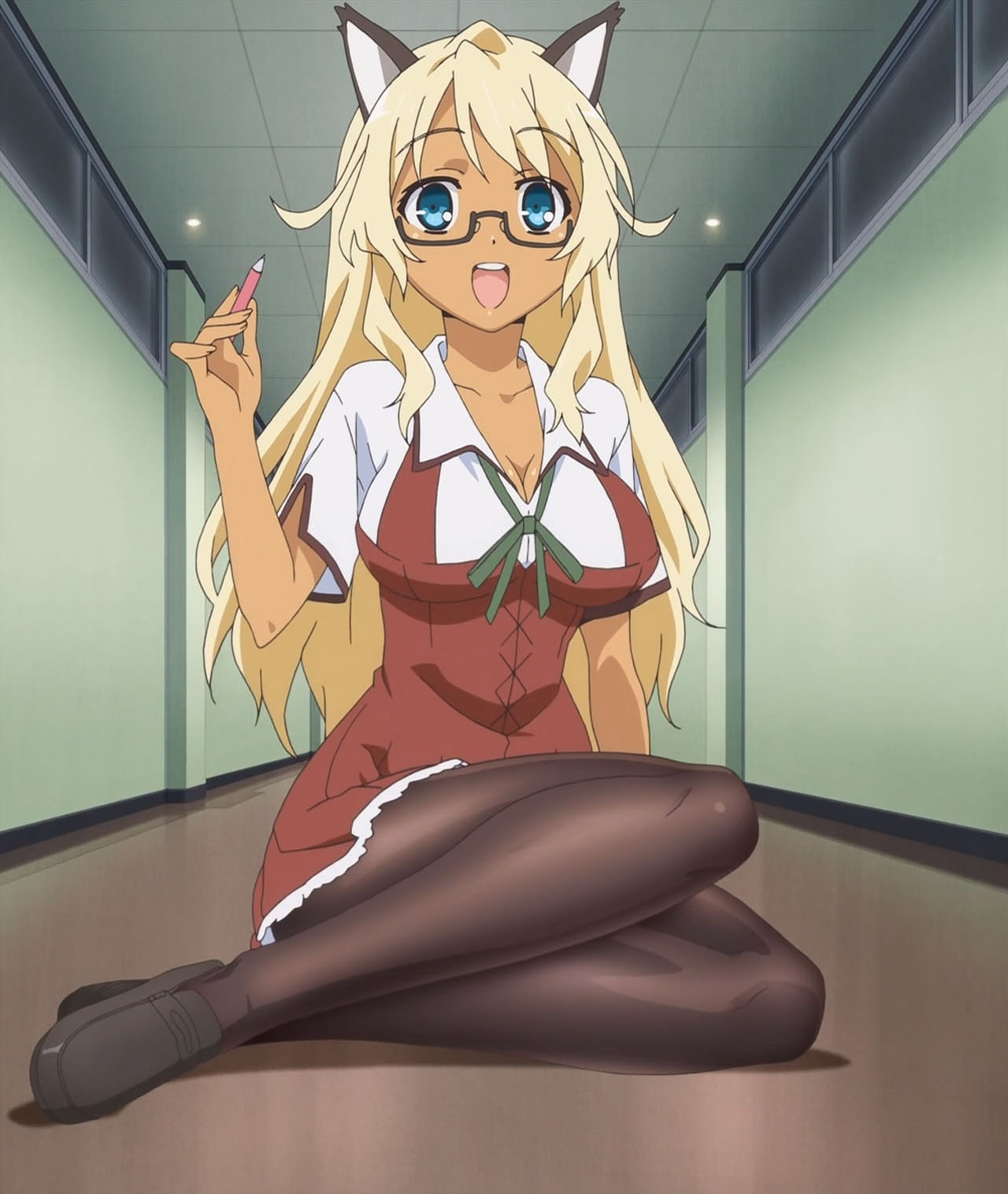 anime, hd, blond, x, nekomimi, art, concepts, darkskinned, aircraft, 720P, meganekko, mayo, manga, chiki, concept, Phone HD Wallpaper