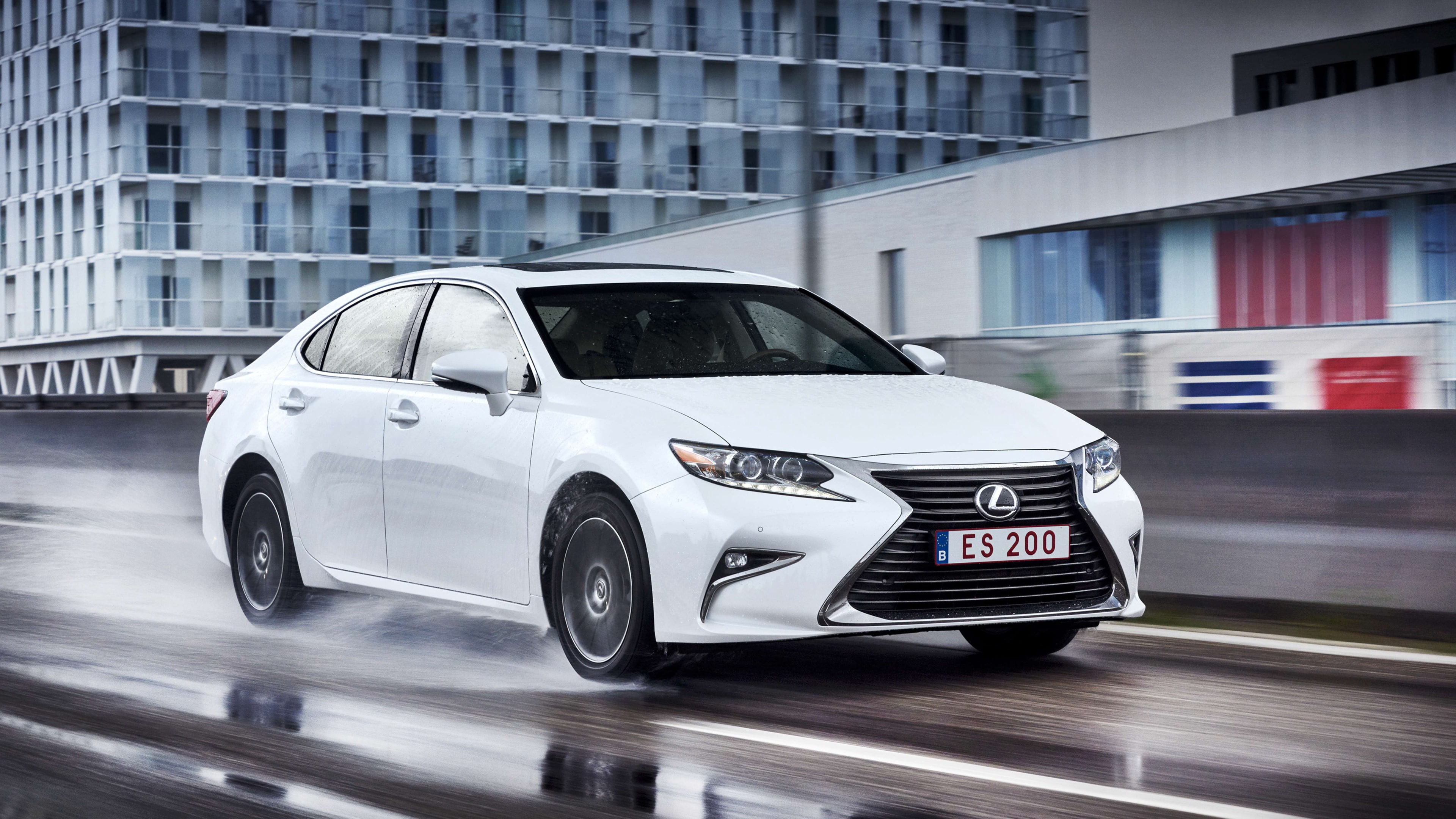Speed, Lexus, 200, White, Rainy, 4K, Car, Day, ES, HD Wallpaper
