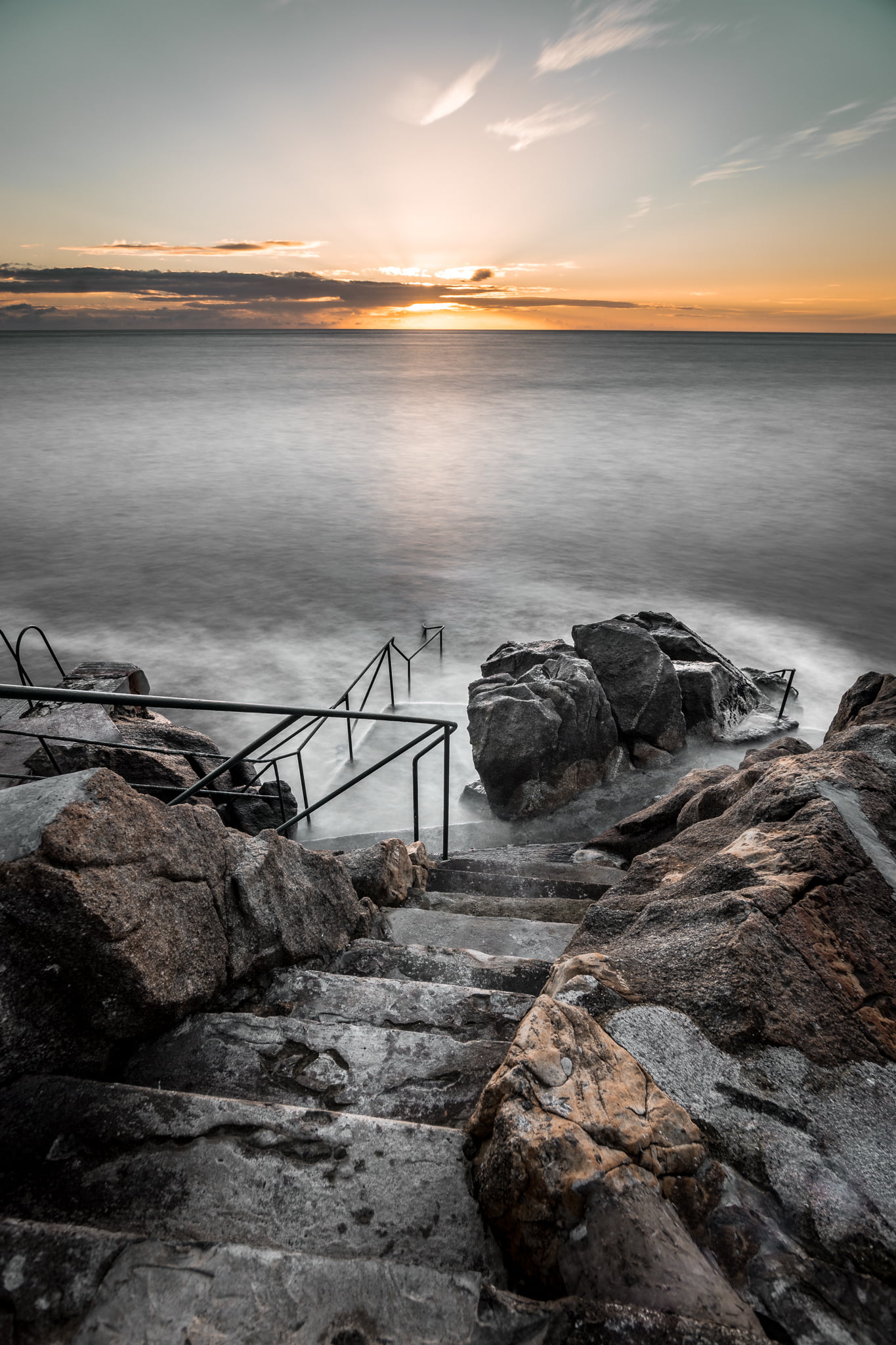 ireland, konica minolta, seashore, long exposure, dawn, beach, Sunrise, nature, ultra, Hawk, stone, photography, sea, sun, cliff, photograph, travel, seascape, Phone HD Wallpaper