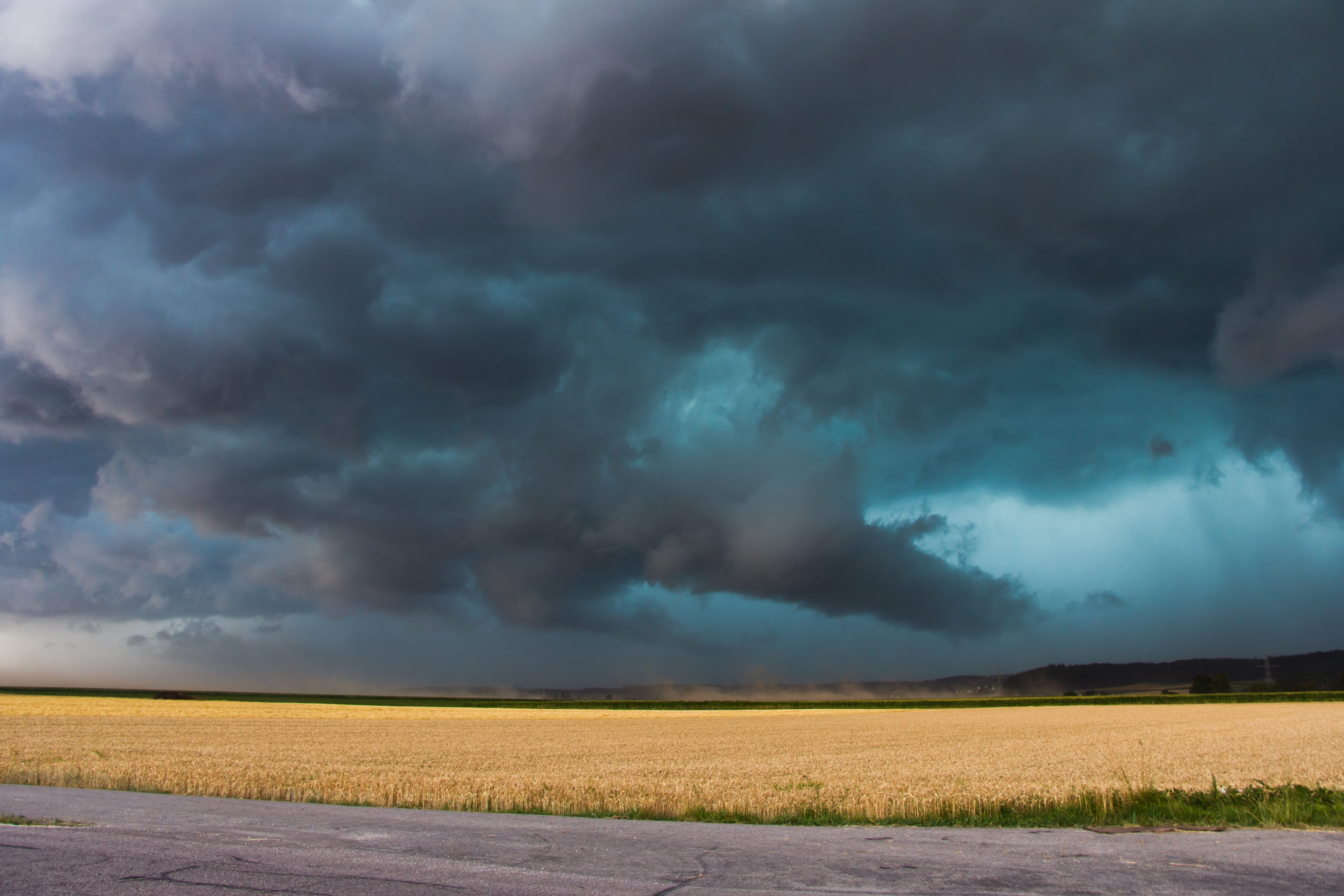 outdoors, nature, drama, imposing, squall line, no people, sky, cloud - sky, storm hunting, field, tranquility, dust storm, idyllic, environment, weather mood, HD Wallpaper