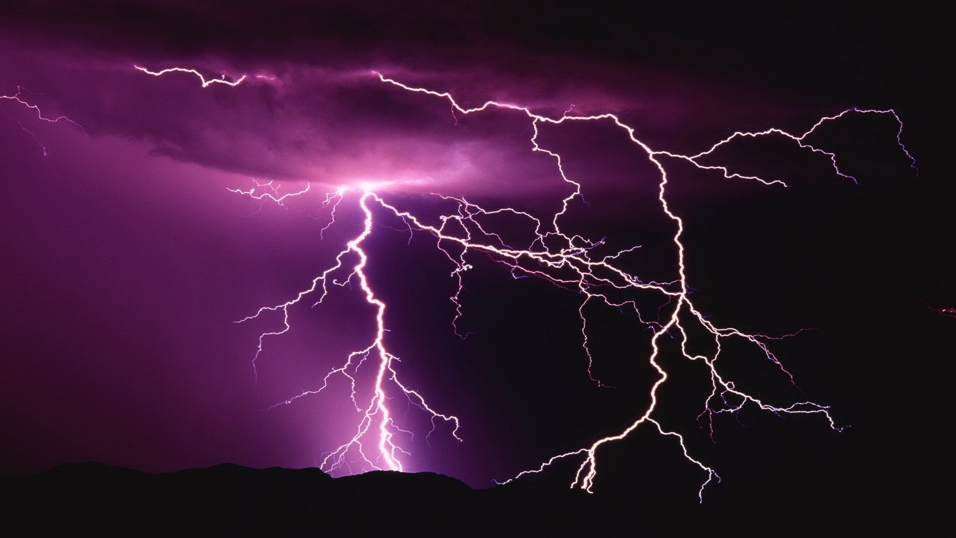 sky, nature, ominous, Thunderbolt, power, power supply, illuminated, electricity, night, fuel and power generation, power in nature, 1080P, cloud - sky, HD Wallpaper