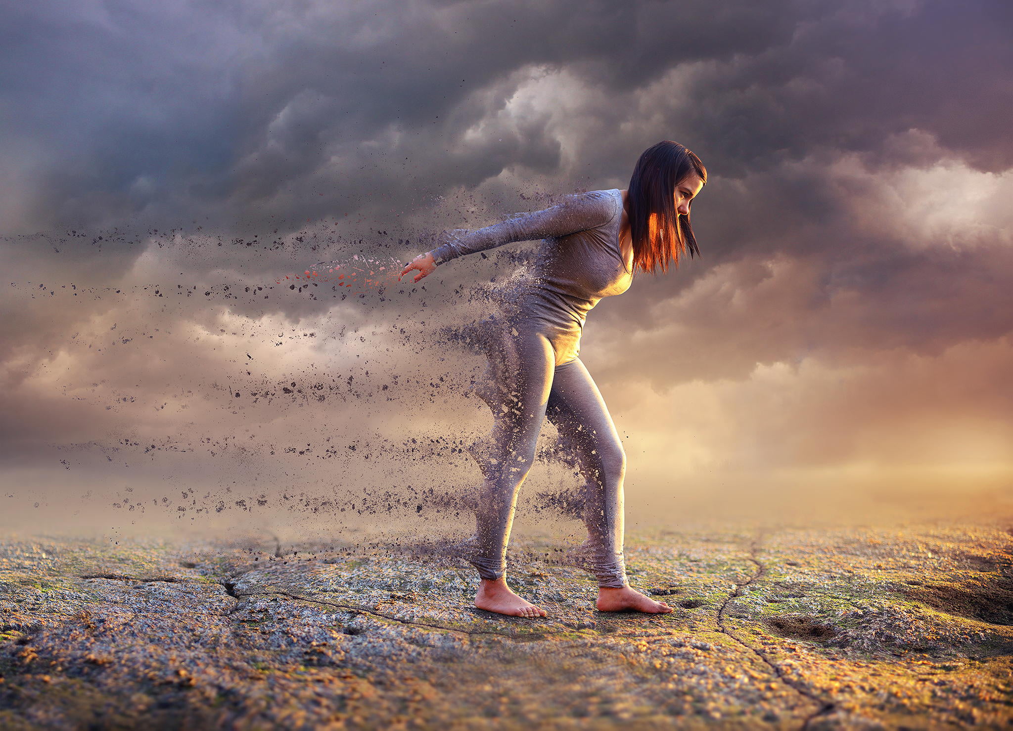 the collapse, adult, the disappearance, full length, human body part, one person, hairstyle, activity, motion, sky, standing, vitality, nature, young adult, HD Wallpaper