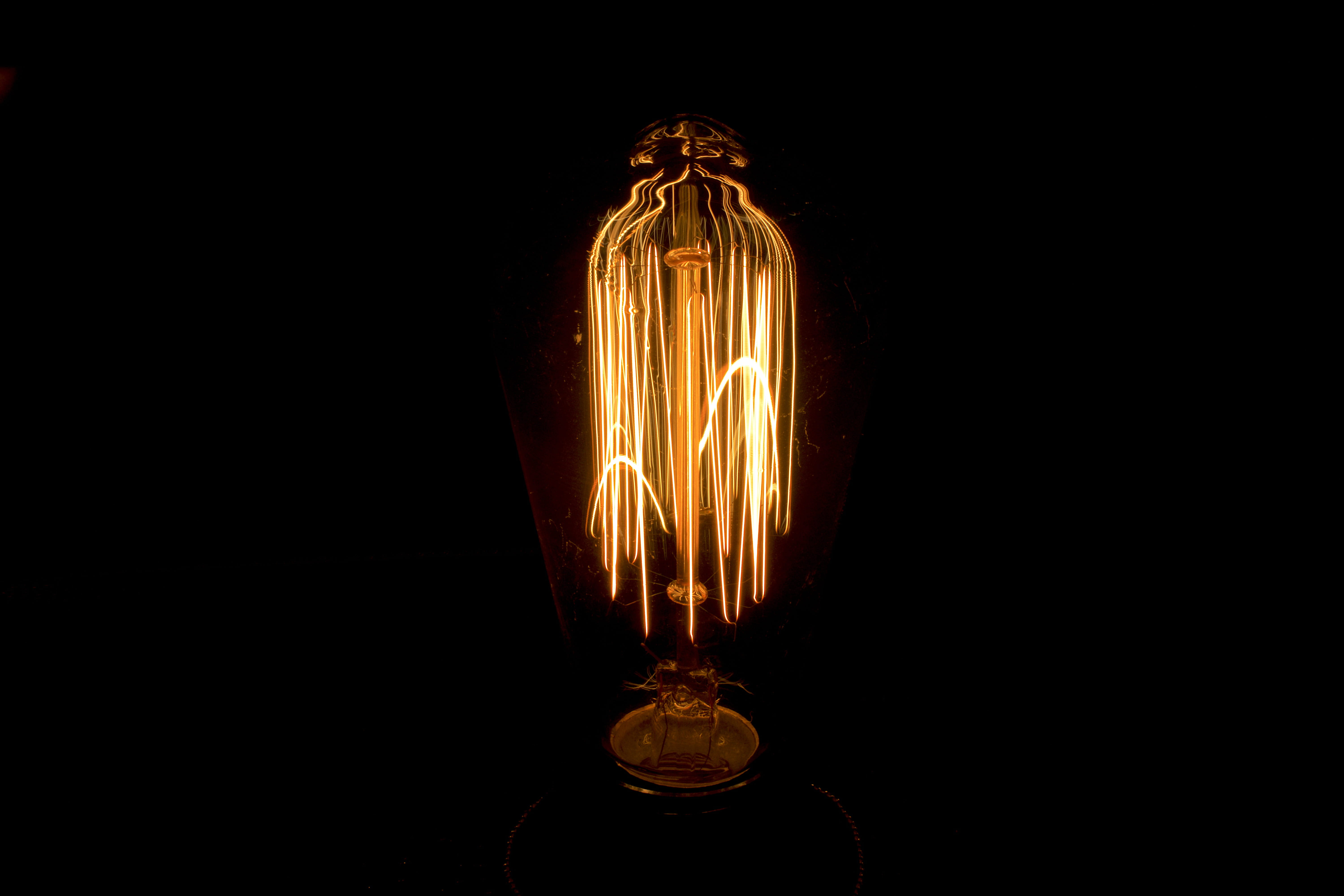 glow lamp, no people, filament, technology, illuminated, retro lamp, cut out, studio shot, bulb-wire, copy space, close, deco, 5K, bulbs, electricity, HD Wallpaper