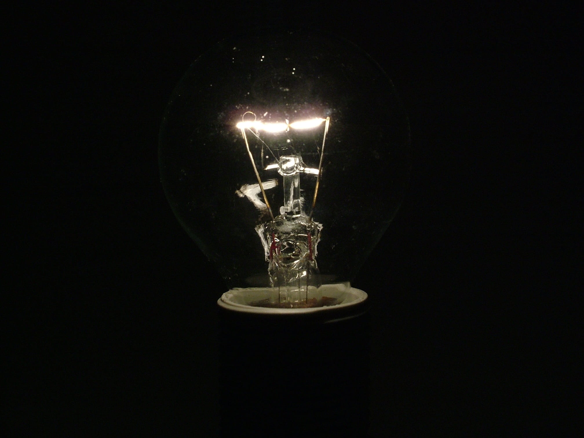 filament, black background, electric Lamp, glowing, electric light, glass - material, hell, close-up, no people, indoors, copy space, electrical equipment, HD Wallpaper