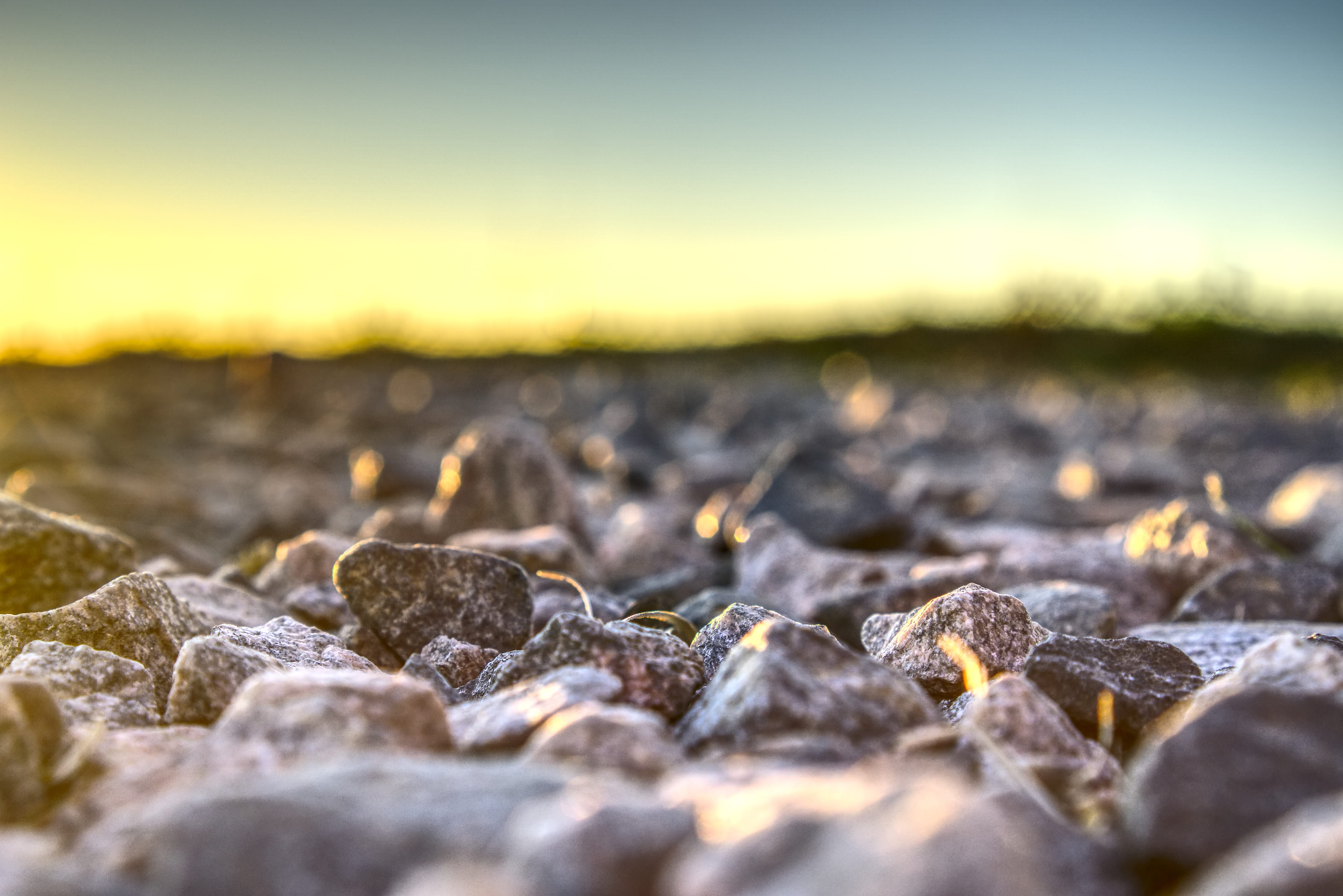 gravel, surface level, high dynamic range, out of focus, rock, go under, beauty in nature, selective focus, stones, macro, dusk, solid, 5K, beach, disappear, HD Wallpaper