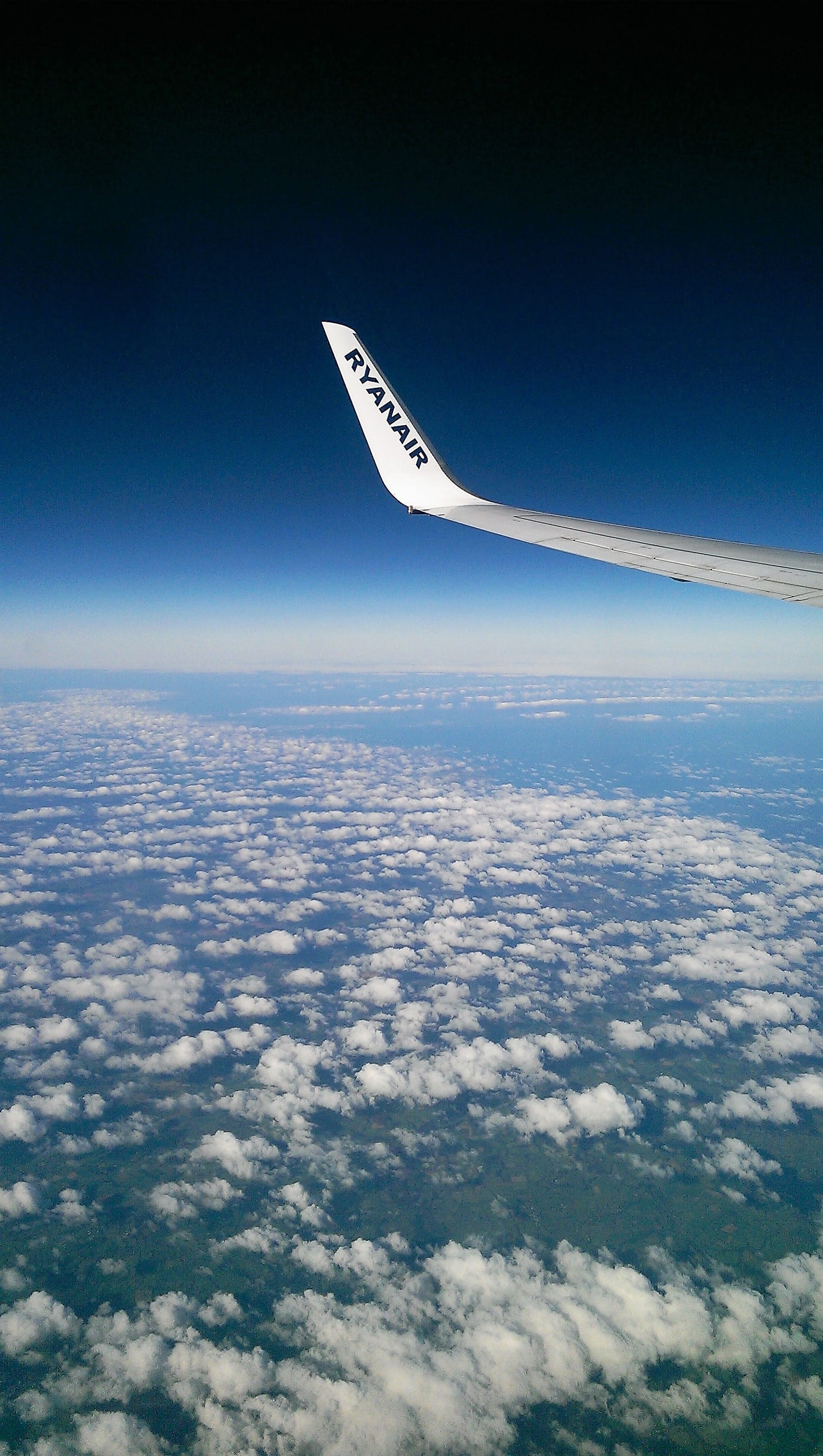 tranquil scene, air Vehicle, no people, Horizon, cloudscape, Winglet, boeing 737, europe, airplane, high Angle View, mode of transportation, beauty in nature, Phone HD Wallpaper