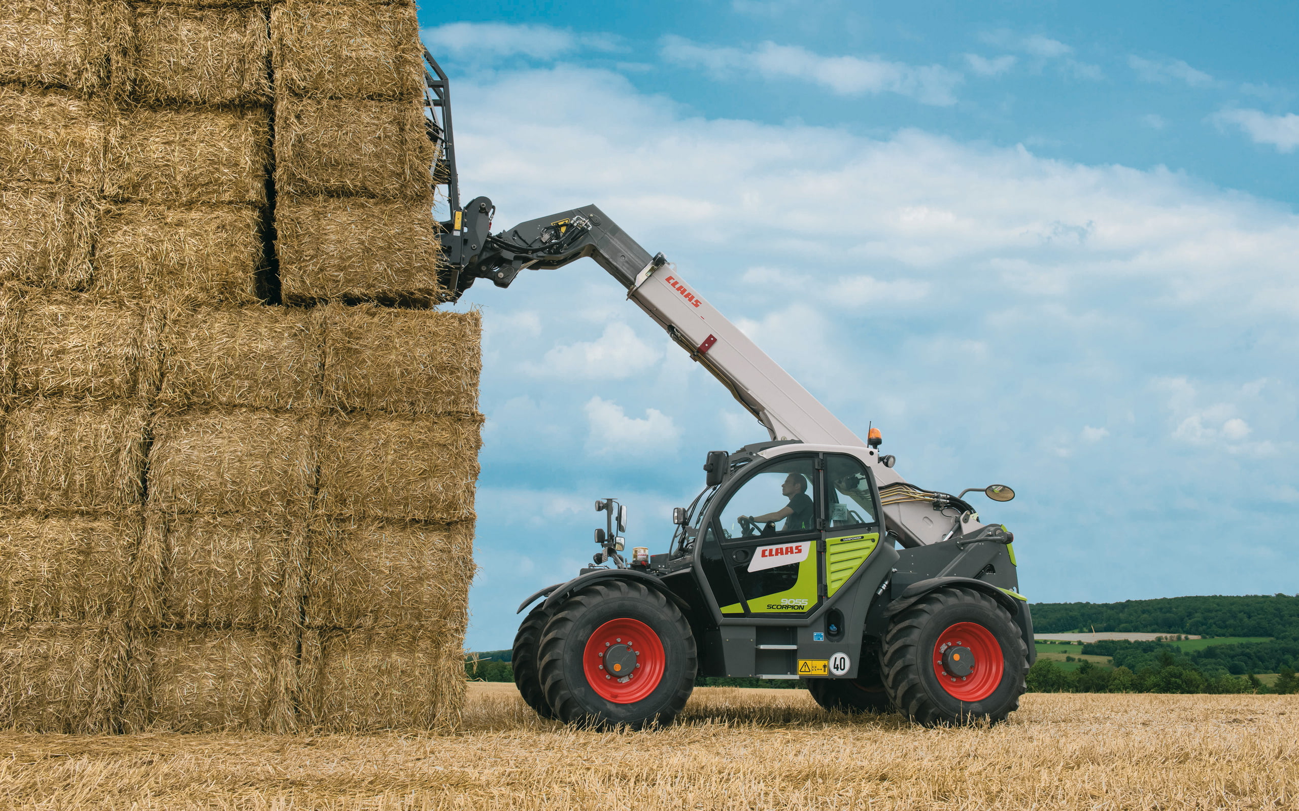 tractors, 9055, scorpion, Claas, 2K, farming, farmers, HD Wallpaper