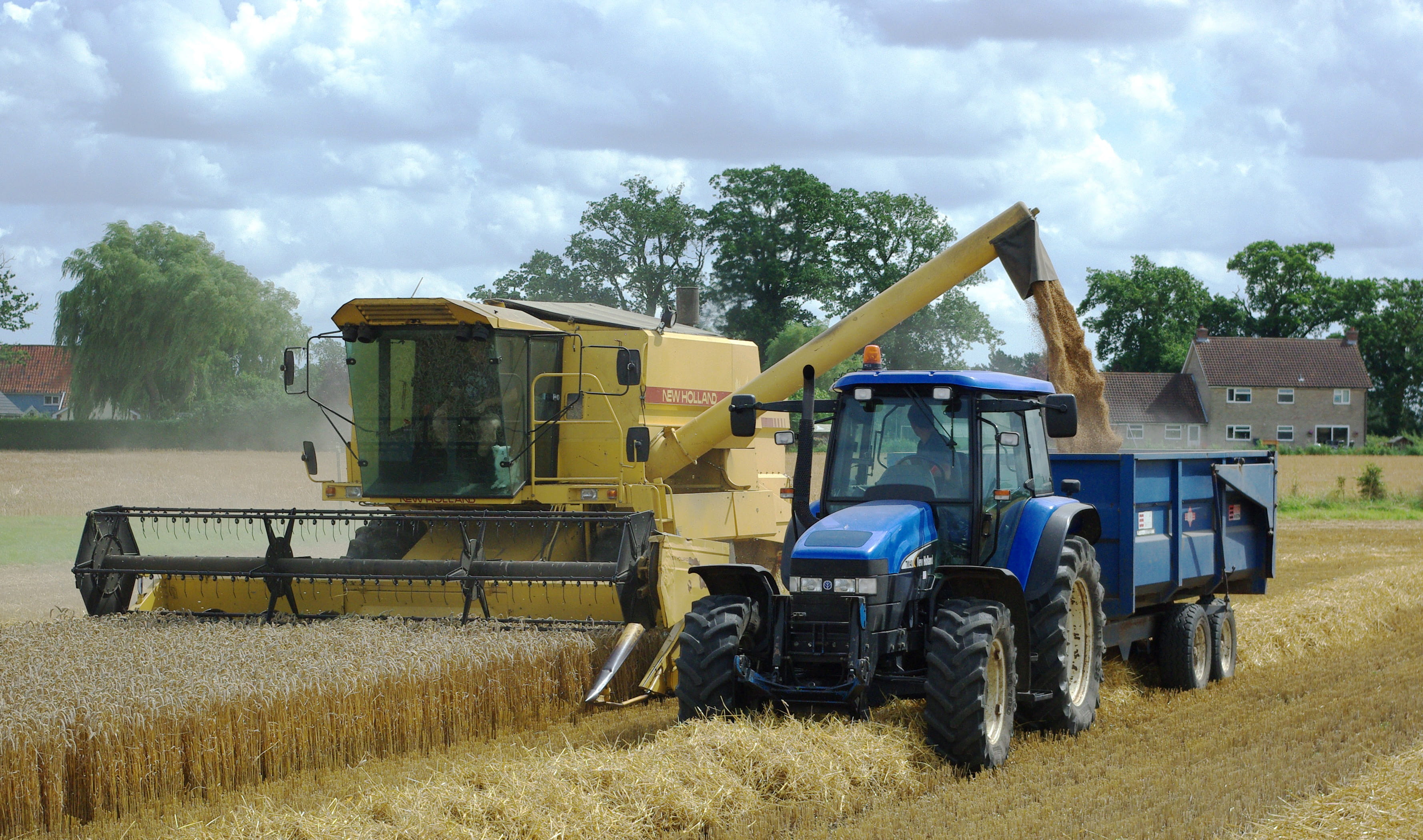 2K, machinery, field, agricultural Machinery, working, industry, farmer, Tractors, combine Harvester, grain, tractor, equipment, plant, growth, non-Urban Scene, HD Wallpaper