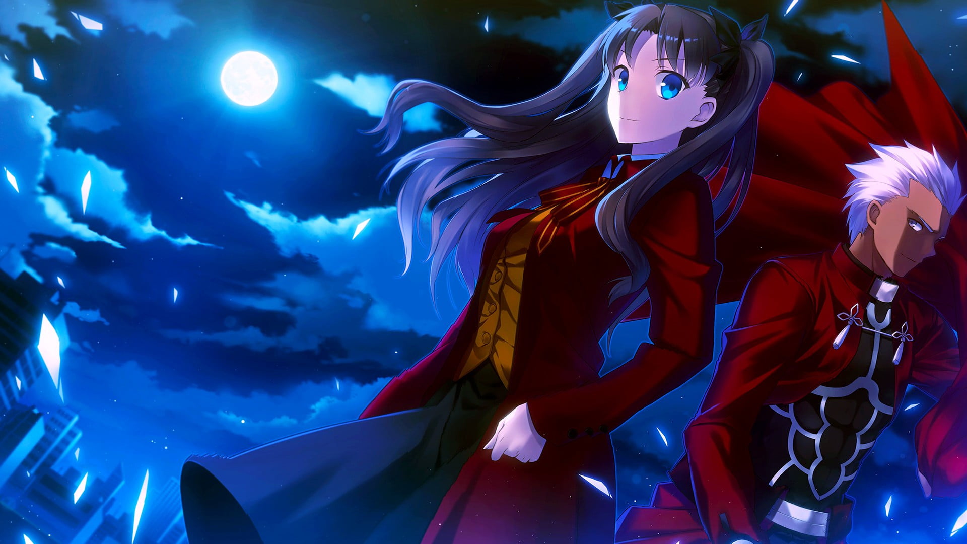 real people, low angle view, nature, men, lifestyles, people, event, costume, anime girls, night, artwork, anime, animal wildlife, group of people, Archer (Fate/Stay Night), HD Wallpaper