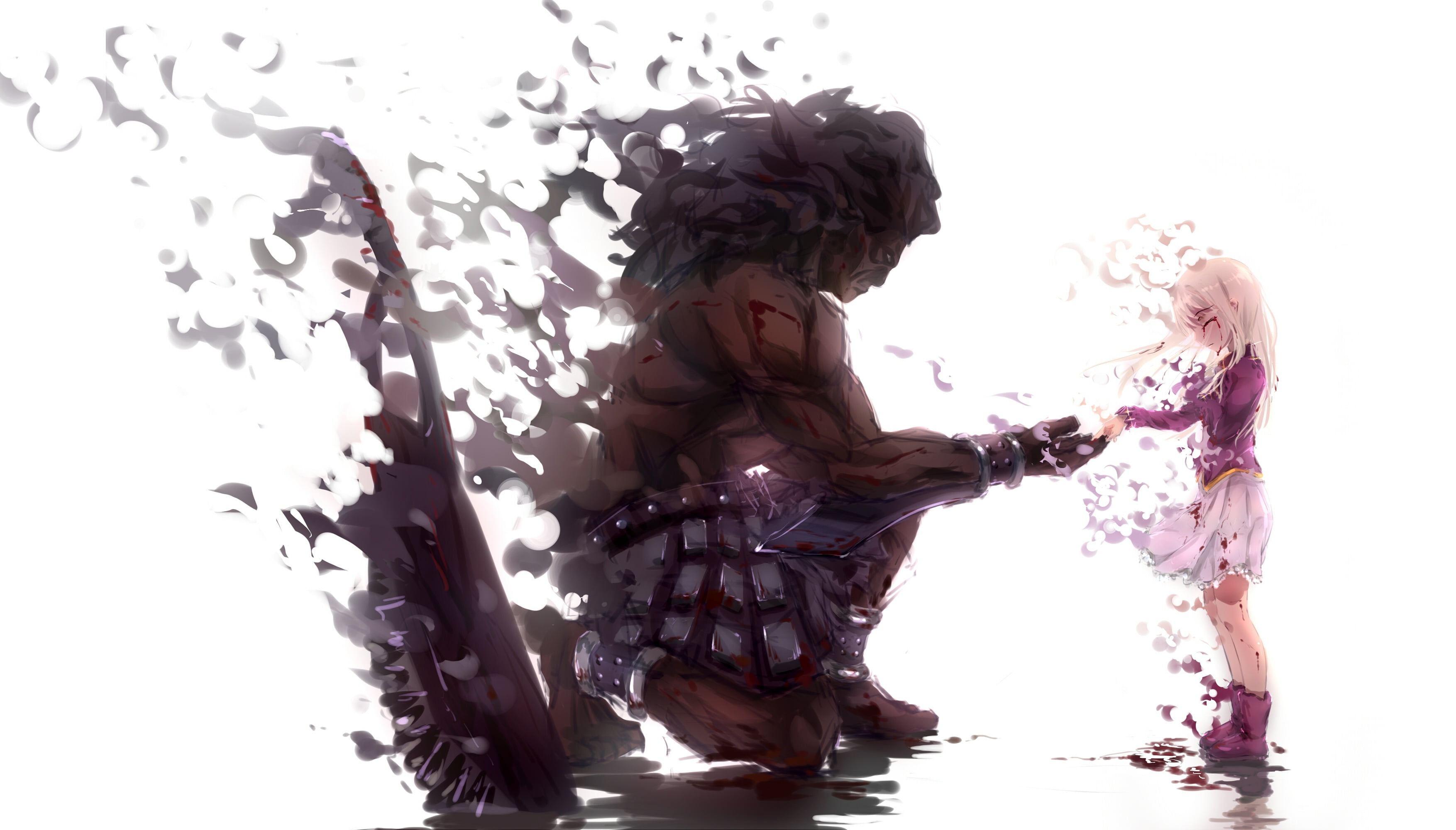 Illyasviel Von Einzbern, Fate Series, Berserker (Fate/stay night), Fate/Stay Night: Unlimited Blade Works, 2K, HD Wallpaper