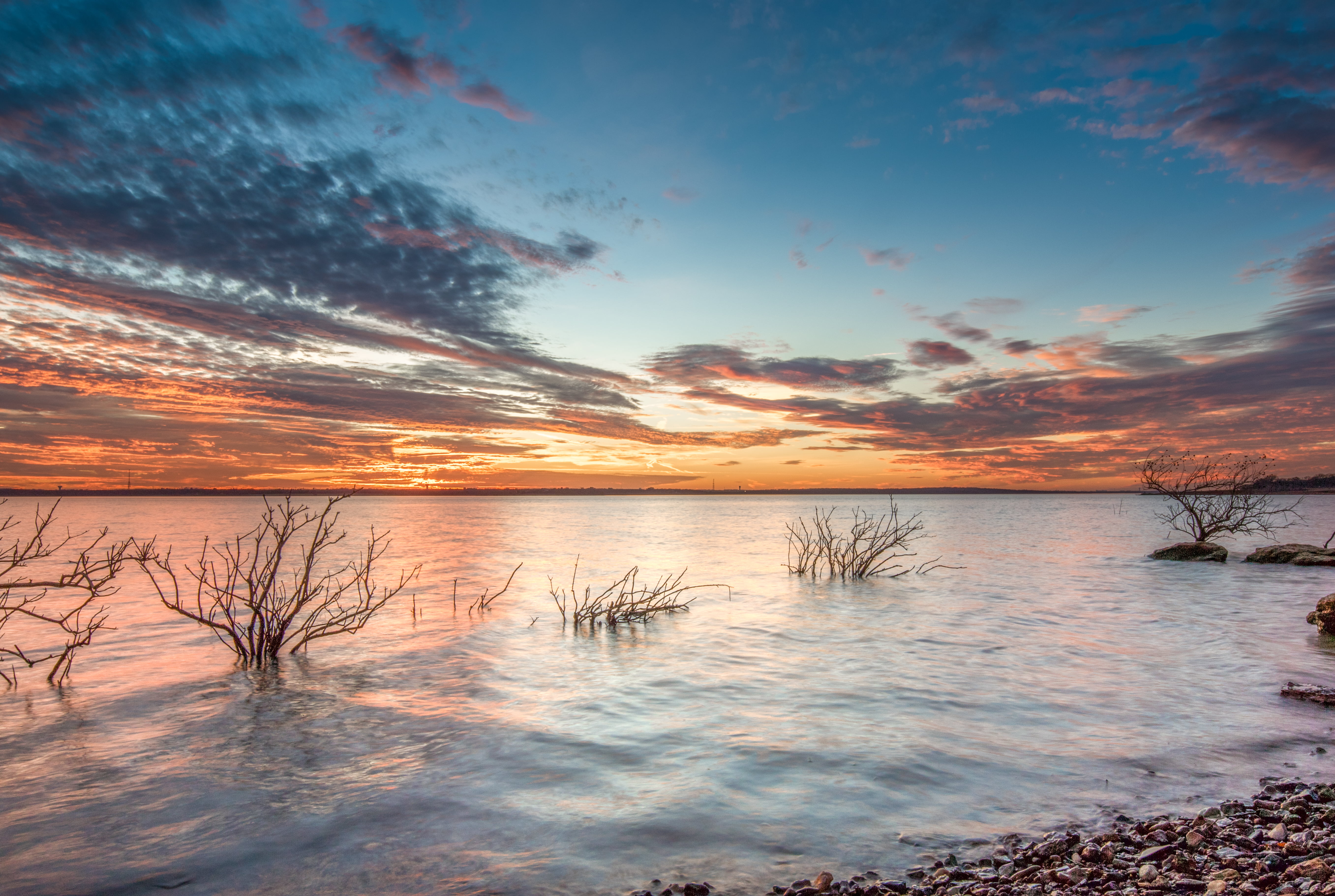 daytime, grapevine, sky, cloud - Sky, Irix, reflection, US, nimbus, 5K, nature, Nature Photography, sun, Flower Mound  Texas, Calmness, sunlight, water, HD Wallpaper