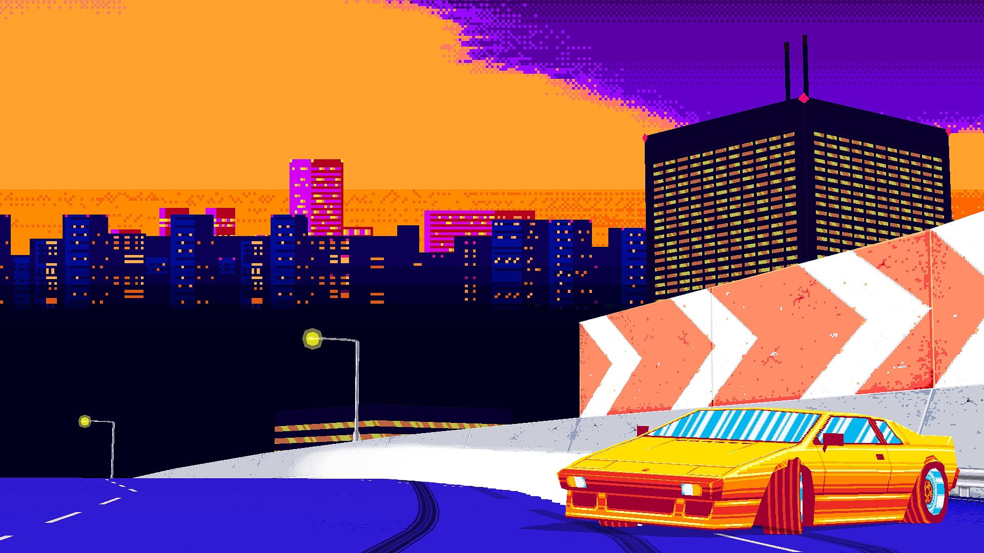 8-bit, 1080P, mode of transportation, built structure, wall - building feature, office building exterior, nature, outdoors, building exterior, city, transportation, HD Wallpaper