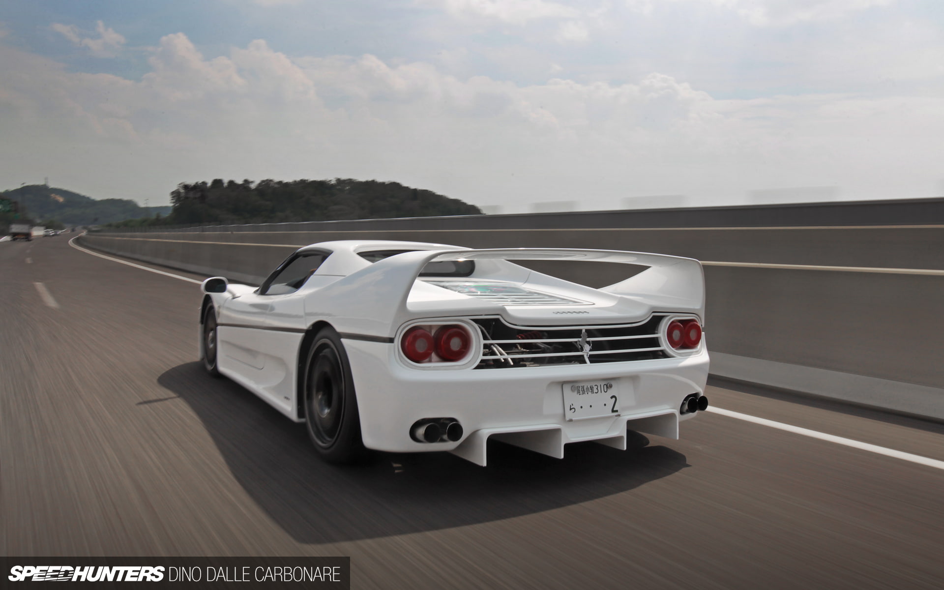 f50, f, hd, ferrari, way, cars, freeway, road, highway, 1080P, HD Wallpaper