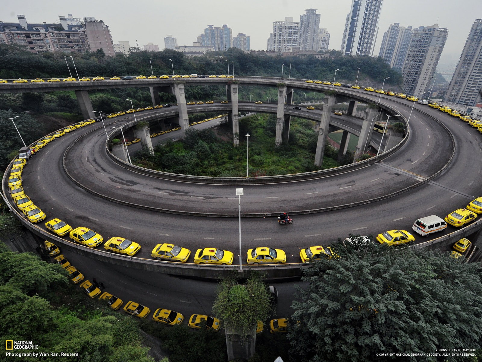 cityscape, traffic, freeway, overpass, hd, buildings, 720P, way, HD Wallpaper