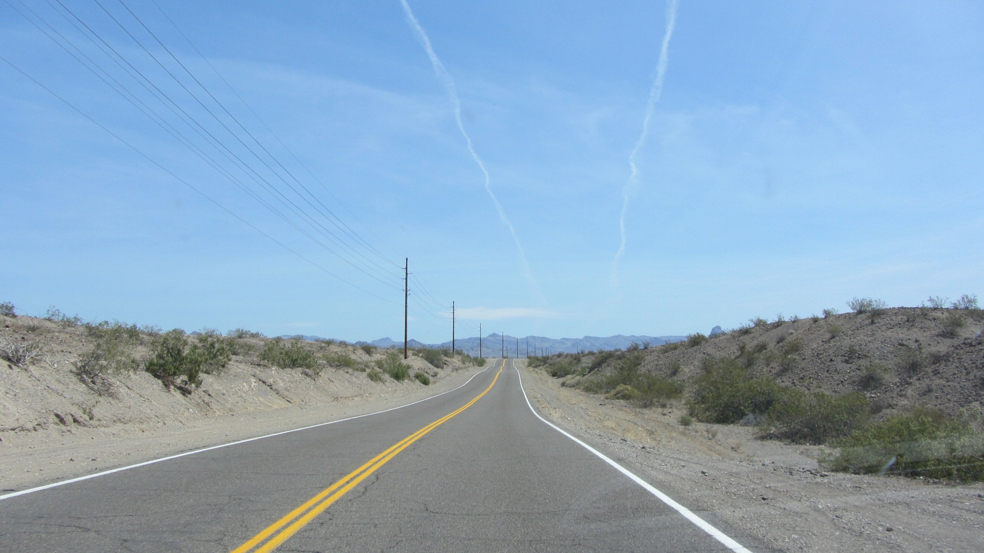 road trip, electricity, road so far, sky, transportation, direction, no people, highway, cable, california, loneliness, desert, wide, vanishing point, route, HD Wallpaper