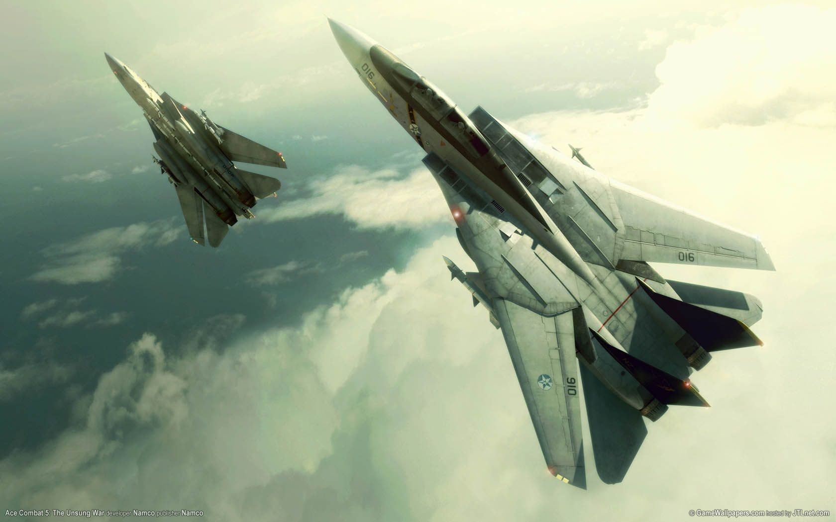 720P, video games, Ace Combat 5: The Unsung War, F-14 Tomcat, Ace Combat, HD Wallpaper