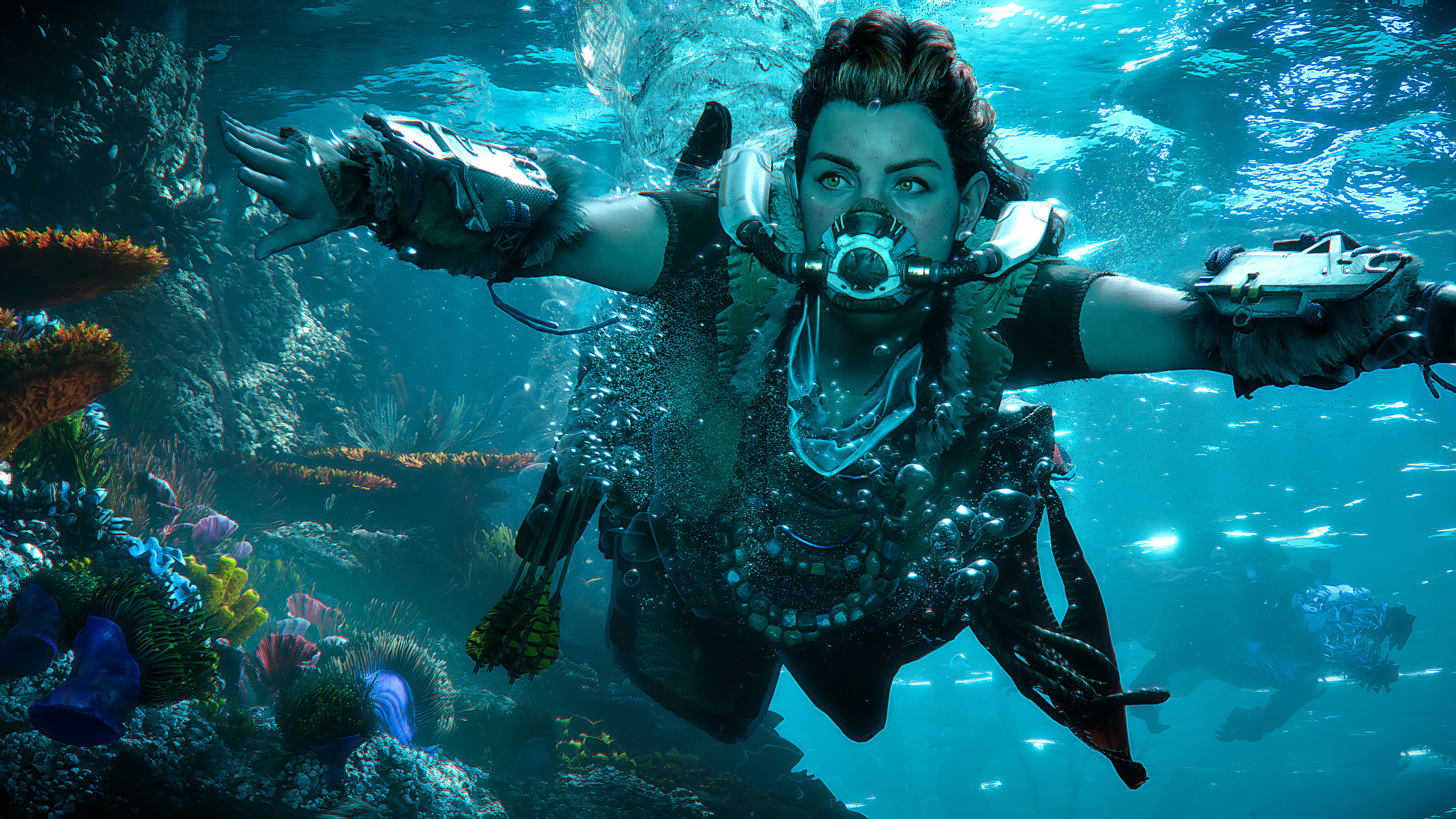 Horizon II: Forbidden West, horizon forbidden west, 4K, robot, 4K, Aloy (Horizon: Zero Dawn), video game art, HD Wallpaper