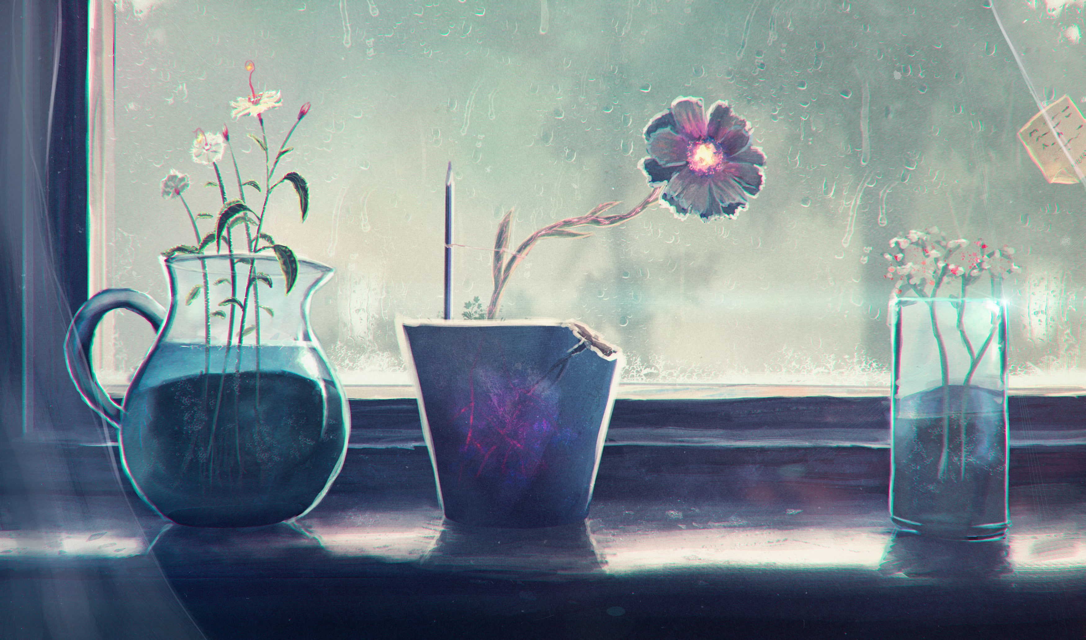 window, flower arrangement, flower head, flowering plant, fragility, nature, plants, flowers, freshness, plant, container, vulnerability, flower, Sylar, HD Wallpaper