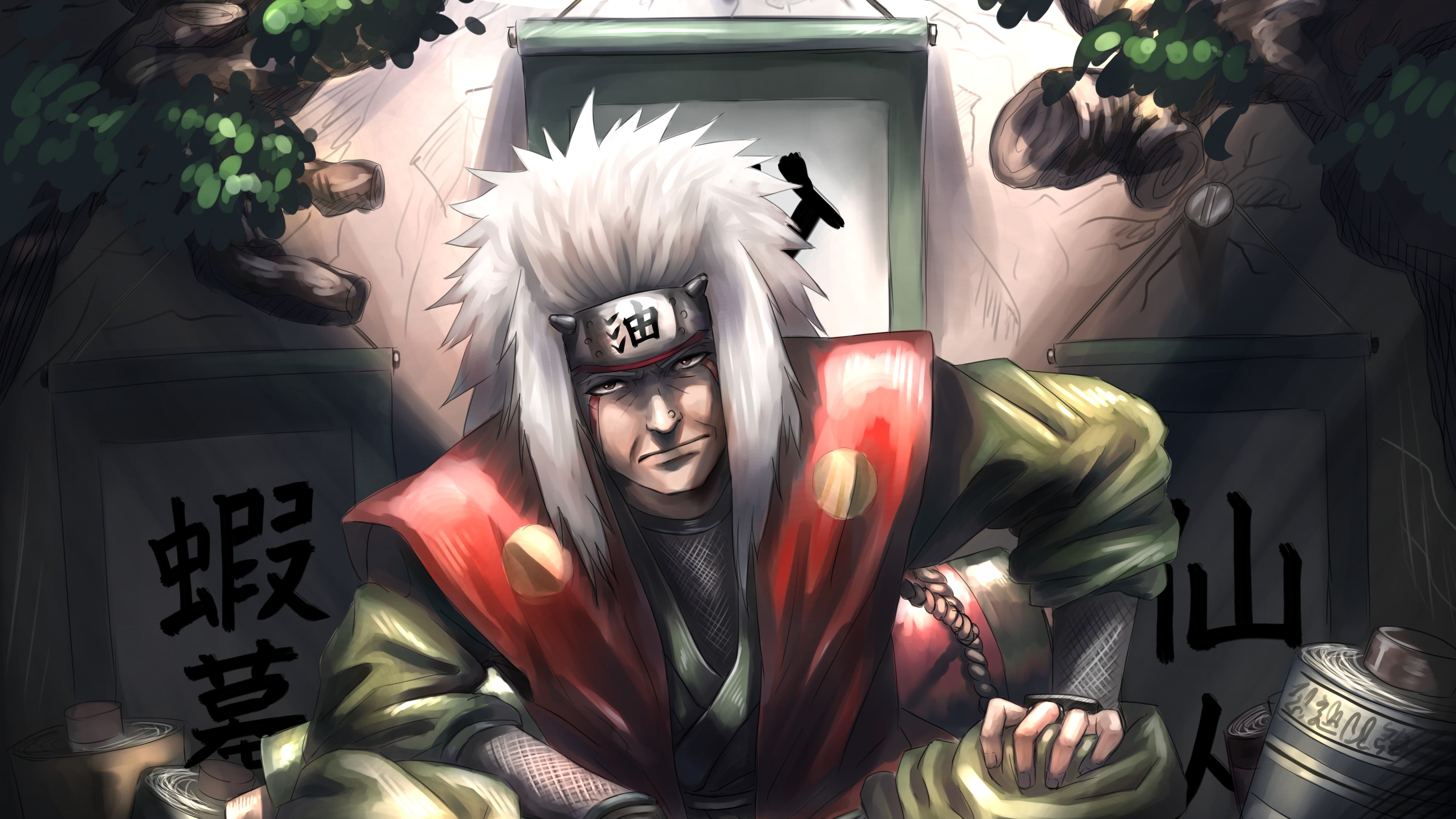 4K, Jiraiya (Naruto), Naruto, HD Wallpaper