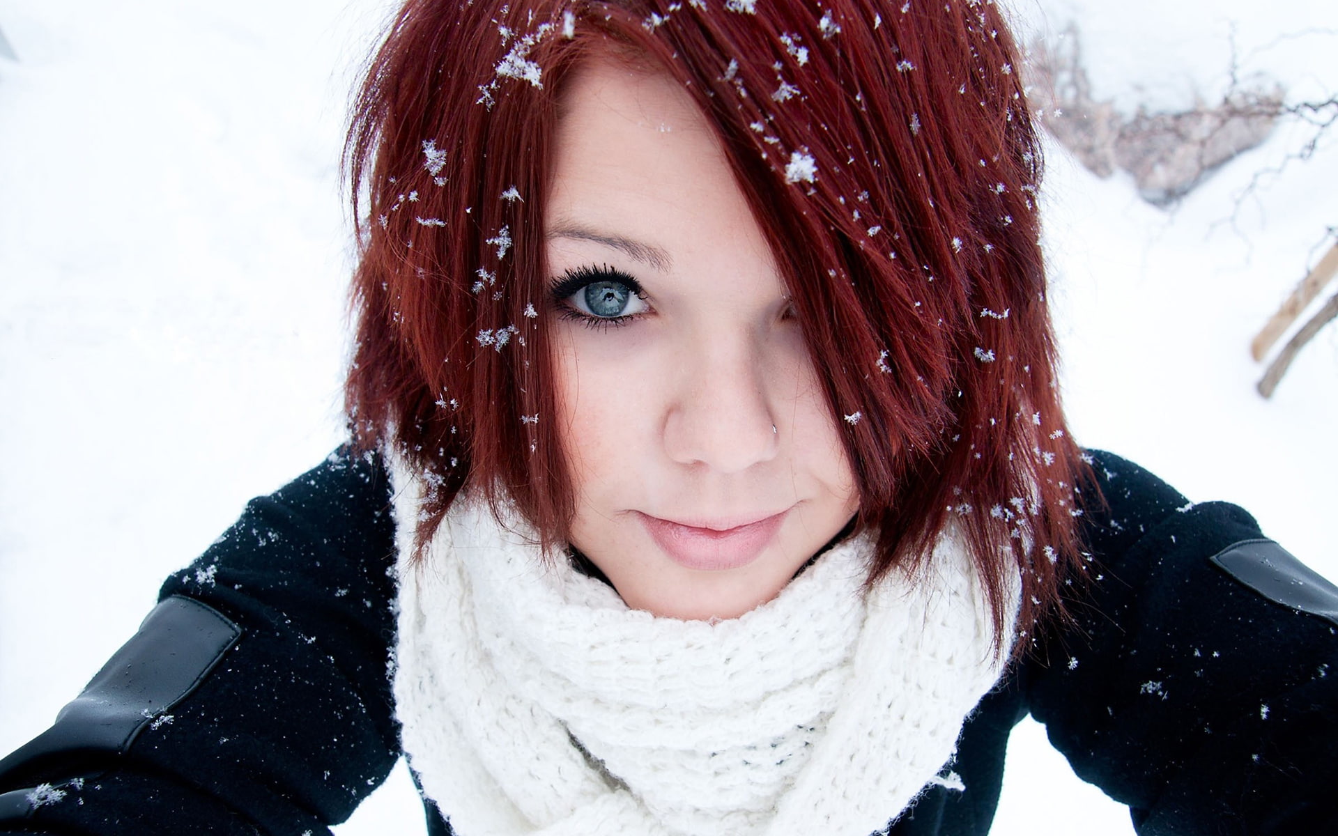 hot babes and girls, winter, girl, 1080P, HD Wallpaper
