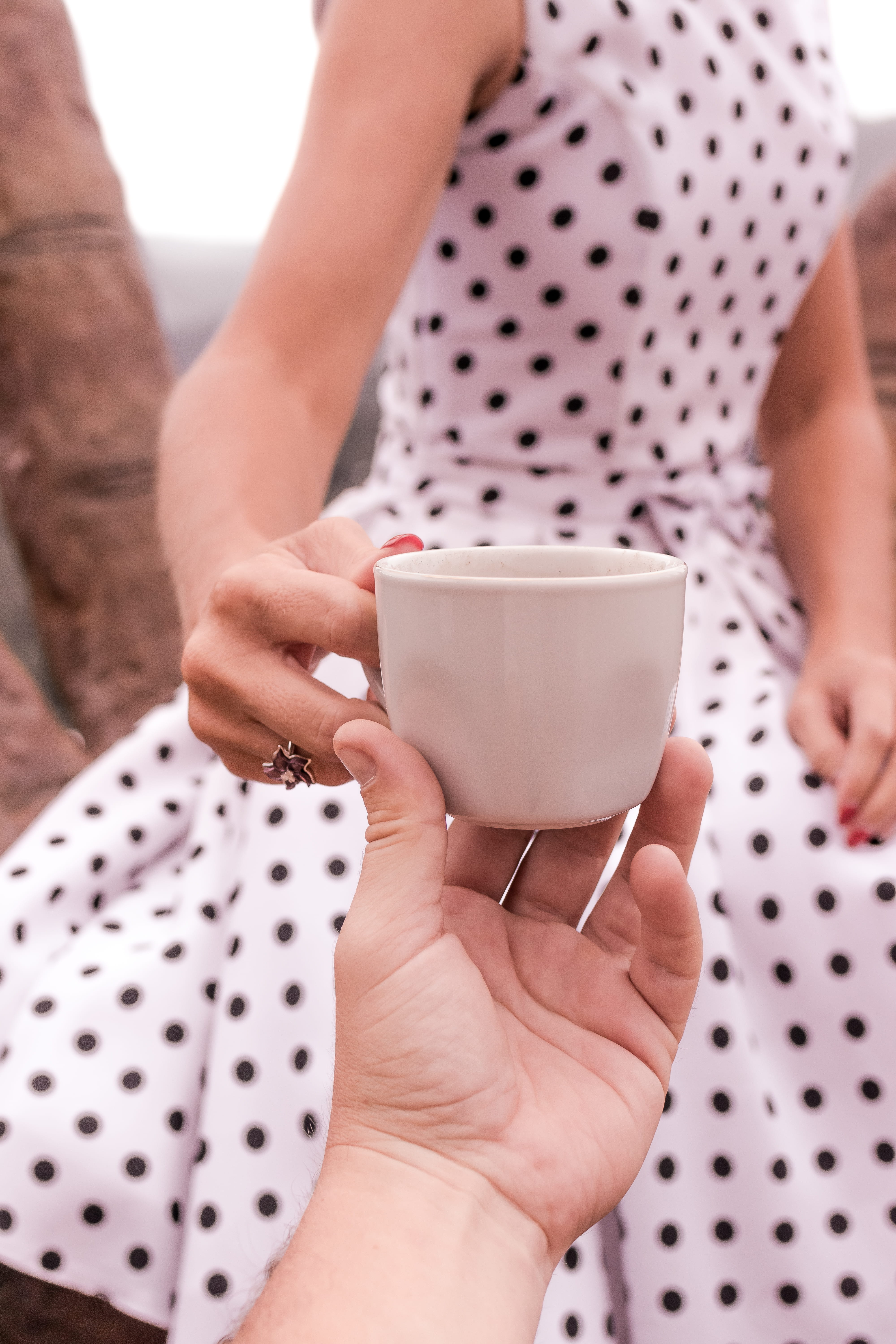 person, human body part, one person, holding, ceramic, coffee cup, coffee, refreshment, mug, midsection, drink, women, bali, 5K, white, human hand, lifestyles, Phone HD Wallpaper