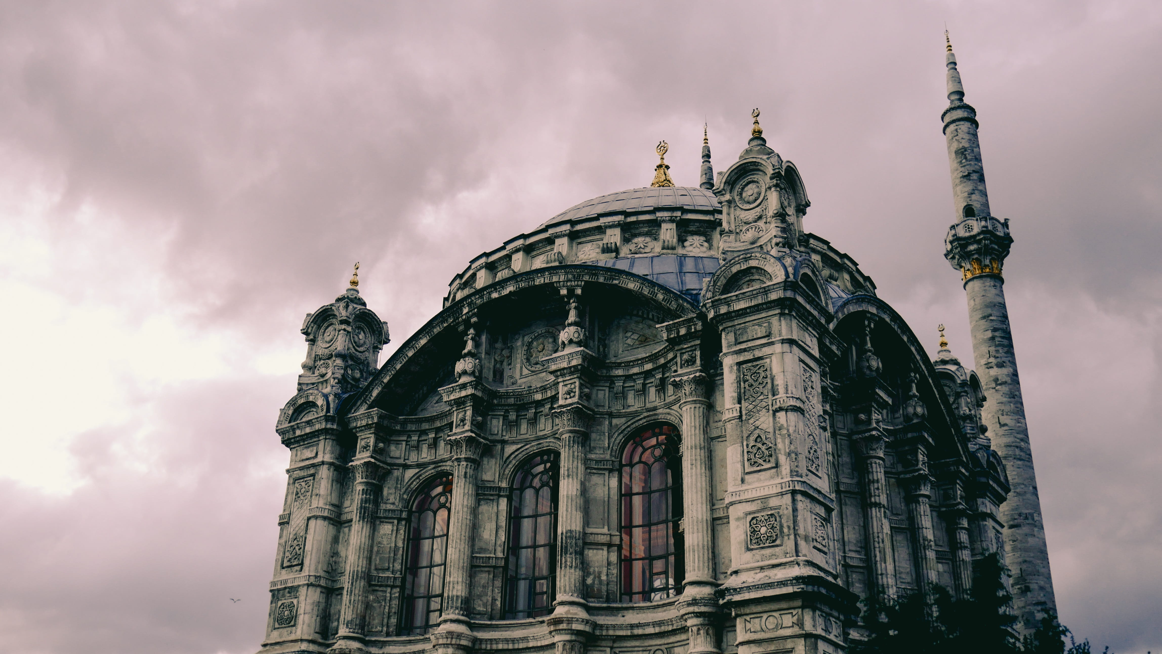 no people, travel, cami, outdoors, throat, clouds, castle, belief, stone, gray, travel destinations, the past, building, low angle view, the famous, cloud - sky, HD Wallpaper