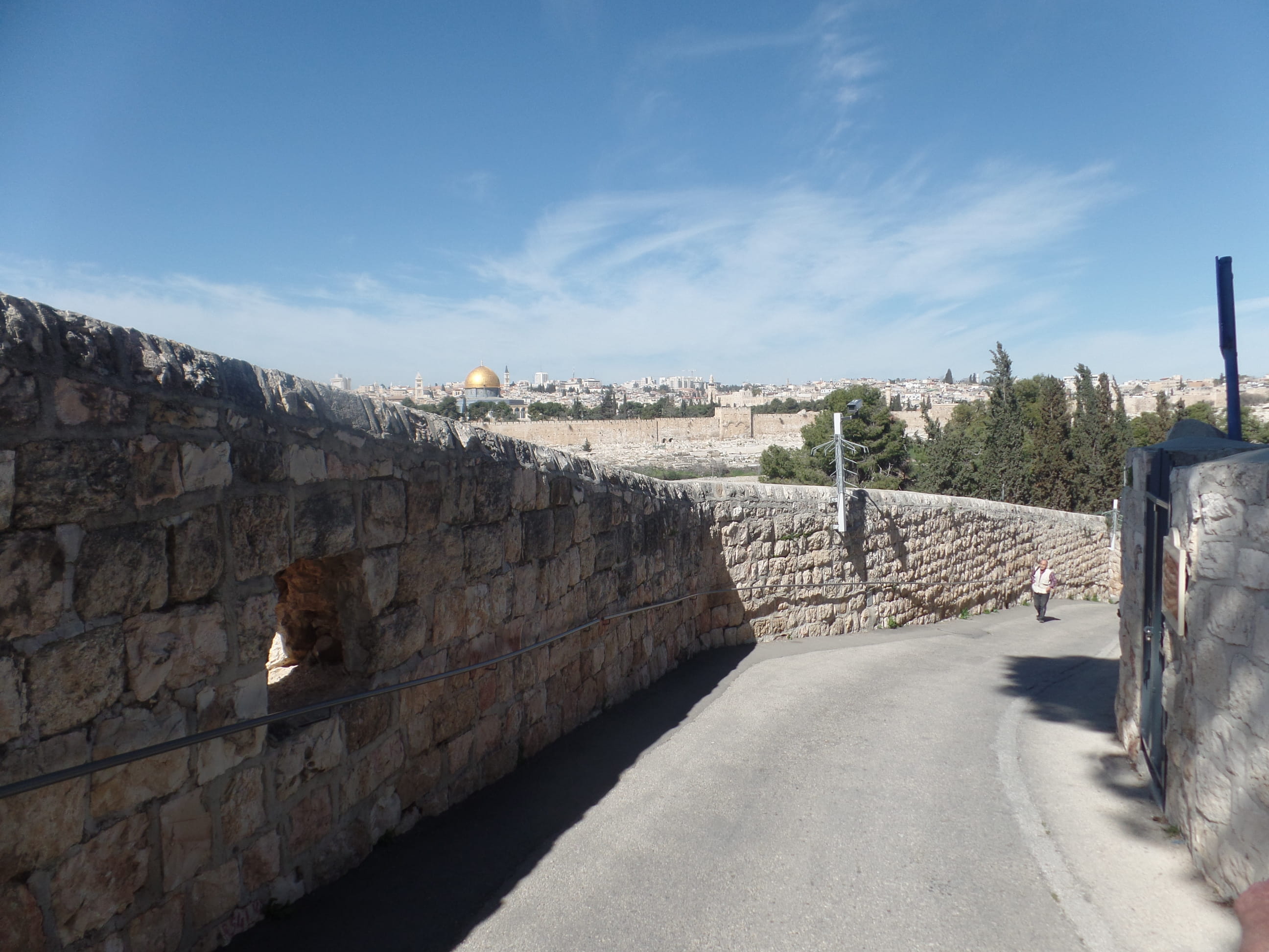 cloud - sky, israel, bible, built structure, day, transportation, sky, footpath, building exterior, nature, stone wall, history, mount of olives, wall - building feature, HD Wallpaper