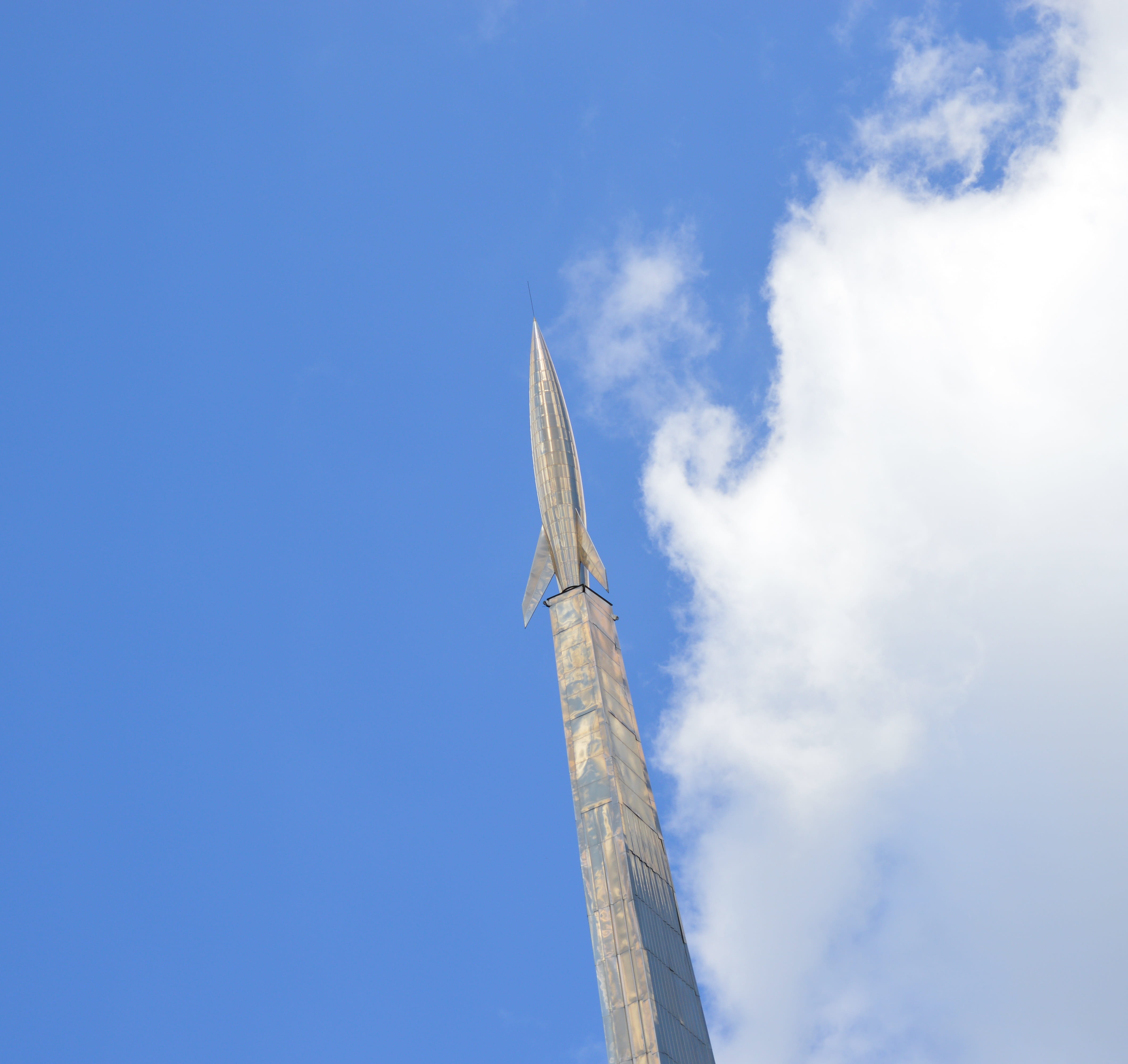 travel, architecture, built structure, 4K, clear sky, blue sky, low angle view, rocket, enea, museum, outdoors, star alley, famous Place, turkish Culture, HD Wallpaper