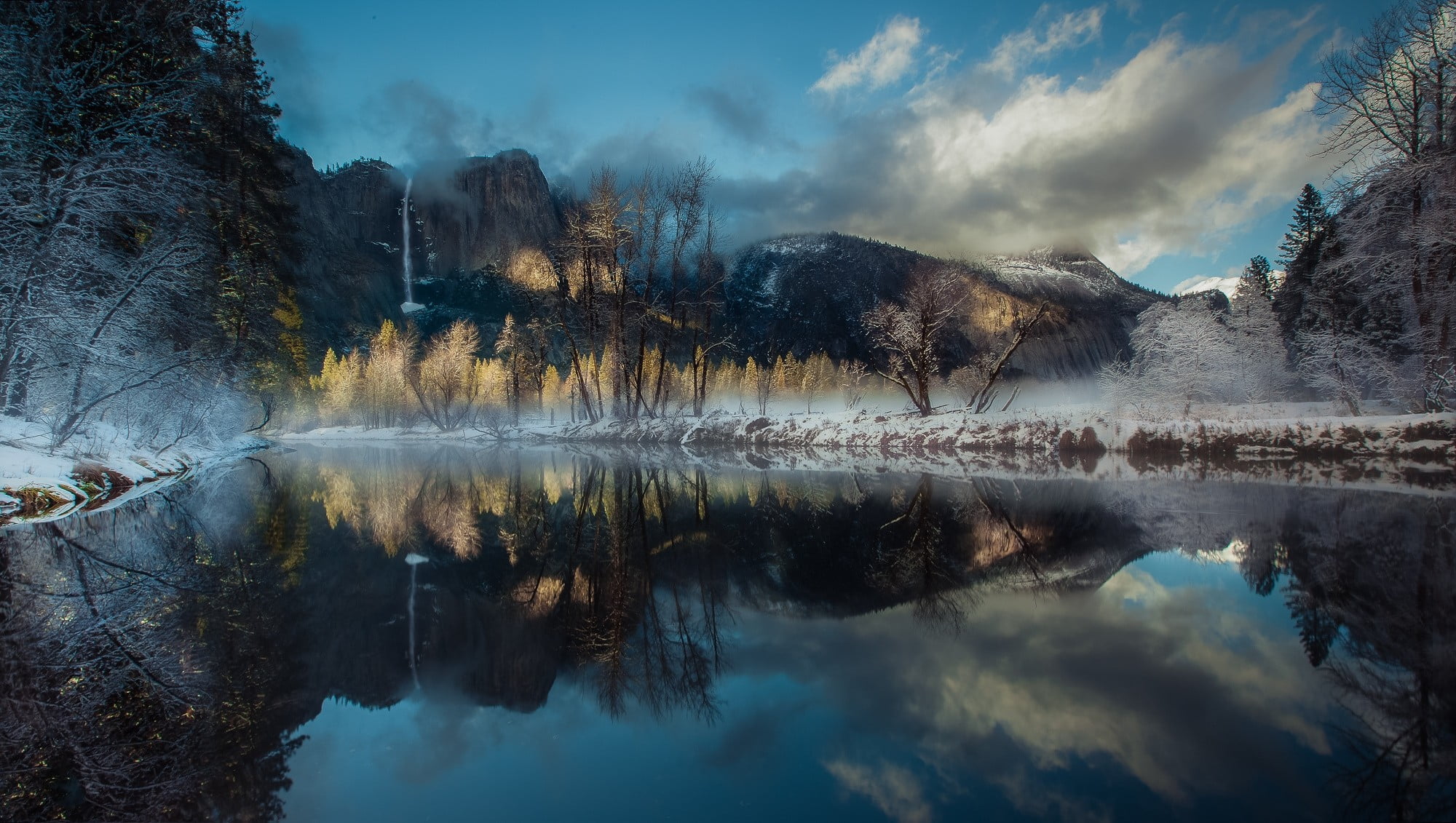 environment, sky, plant, river, mountain, idyllic, 1080P, snow, landscape, reflection, tranquil scene, untitled, scenics - nature, reflection lake, tranquility, HD Wallpaper