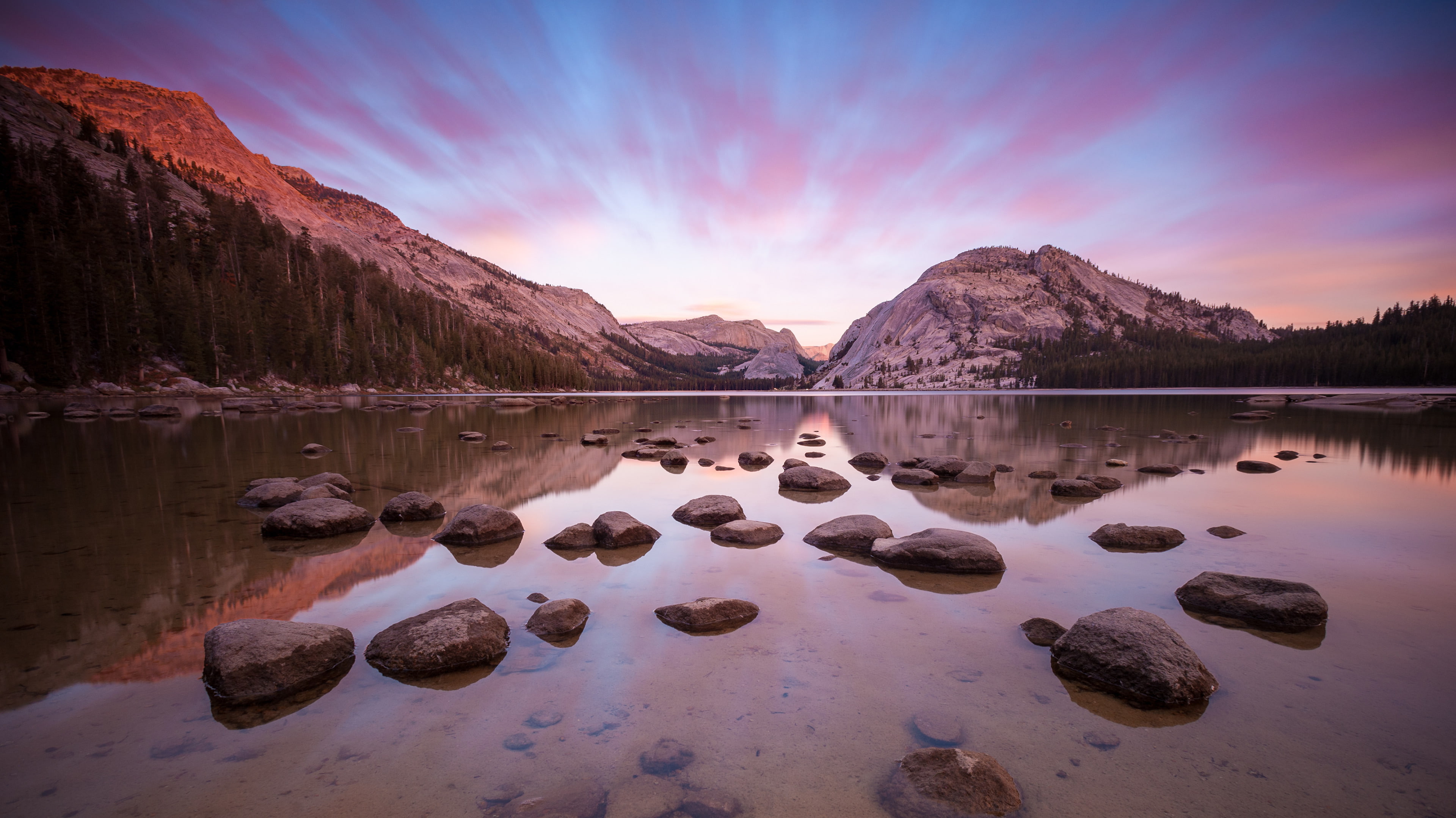 yosemite national park usa yosemite valley california landscape river water mountains os x reflection apple inc, 4K, HD Wallpaper