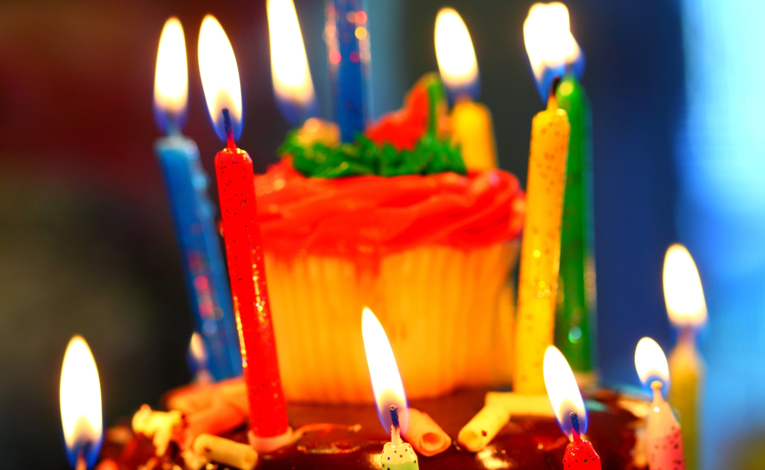 indoors, cake, heat - temperature, close-up, place of worship, no people, fire - natural phenomenon, 2K, focus on foreground, religion, cupcake, melting, HD Wallpaper