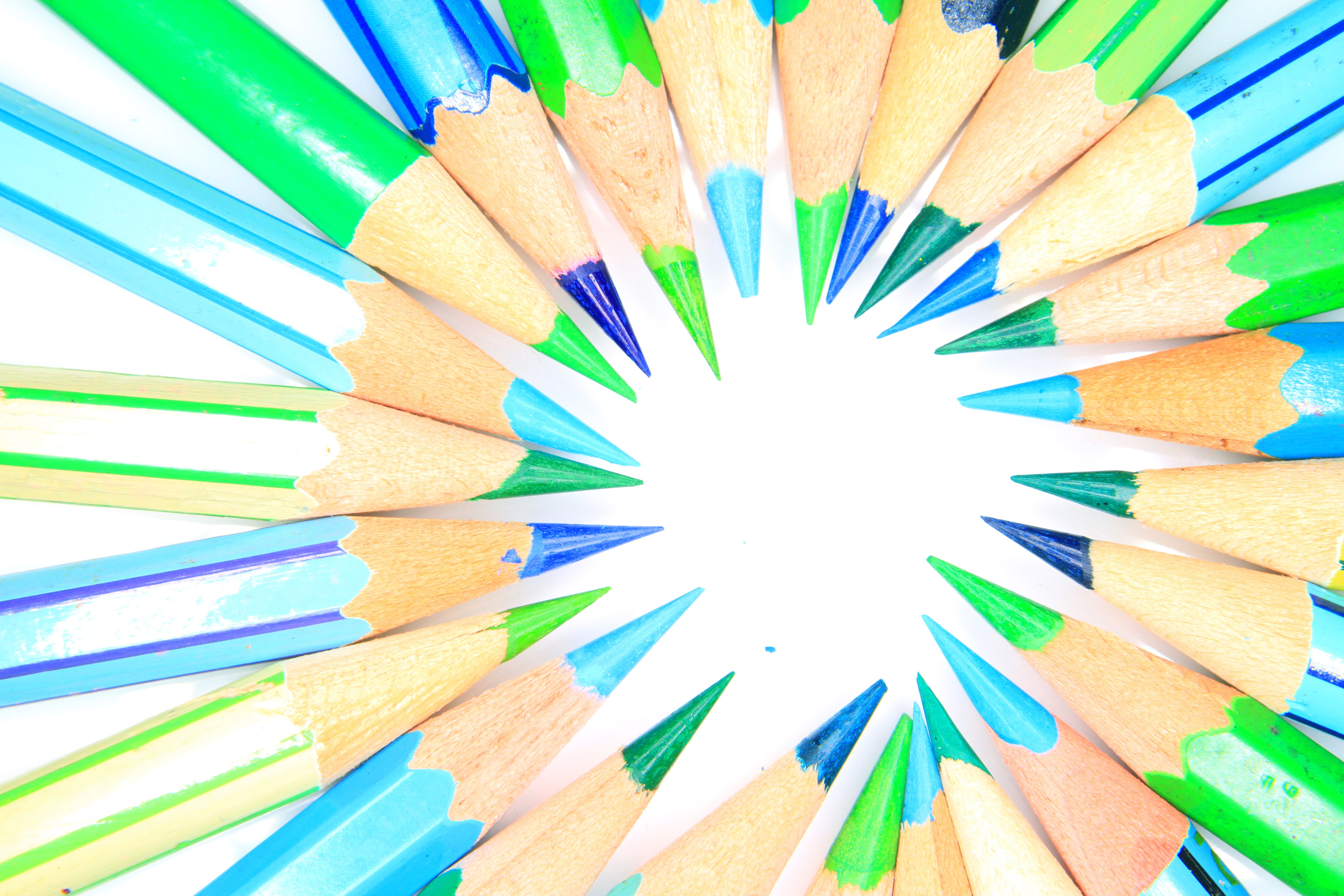draw, colored, cyan, spectrum, paint, background, directly below, shape, macro, education, white, lot, choice, variation, crayon, full frame, geometric shape, HD Wallpaper