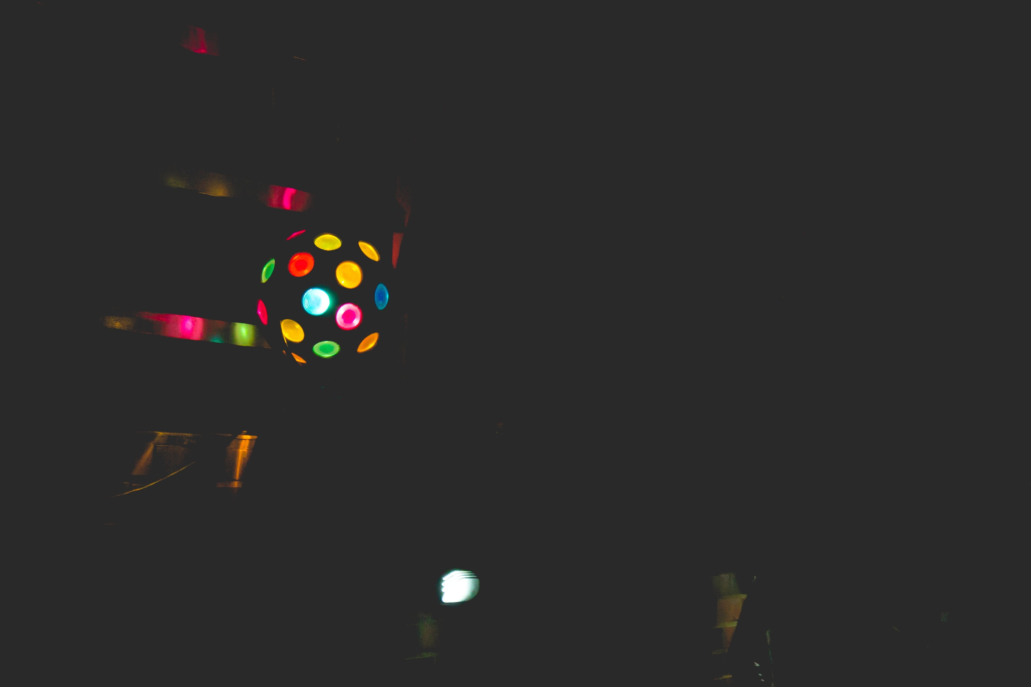 neon, transportation, ball, built structure, city, nightclub, lighting equipment, turned, night, close-up, light, architecture, car, disco, nightlife, dark, HD Wallpaper